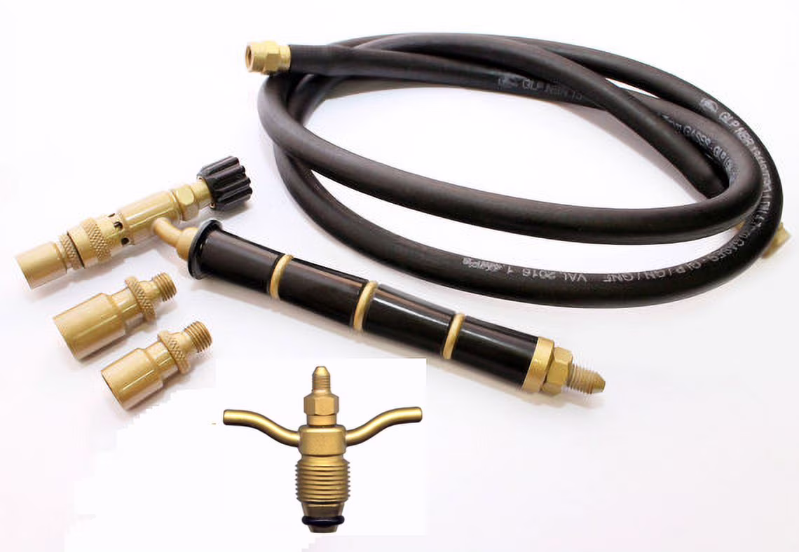 TORCH COMPLETE with HOSE, 3 tips and propane connector