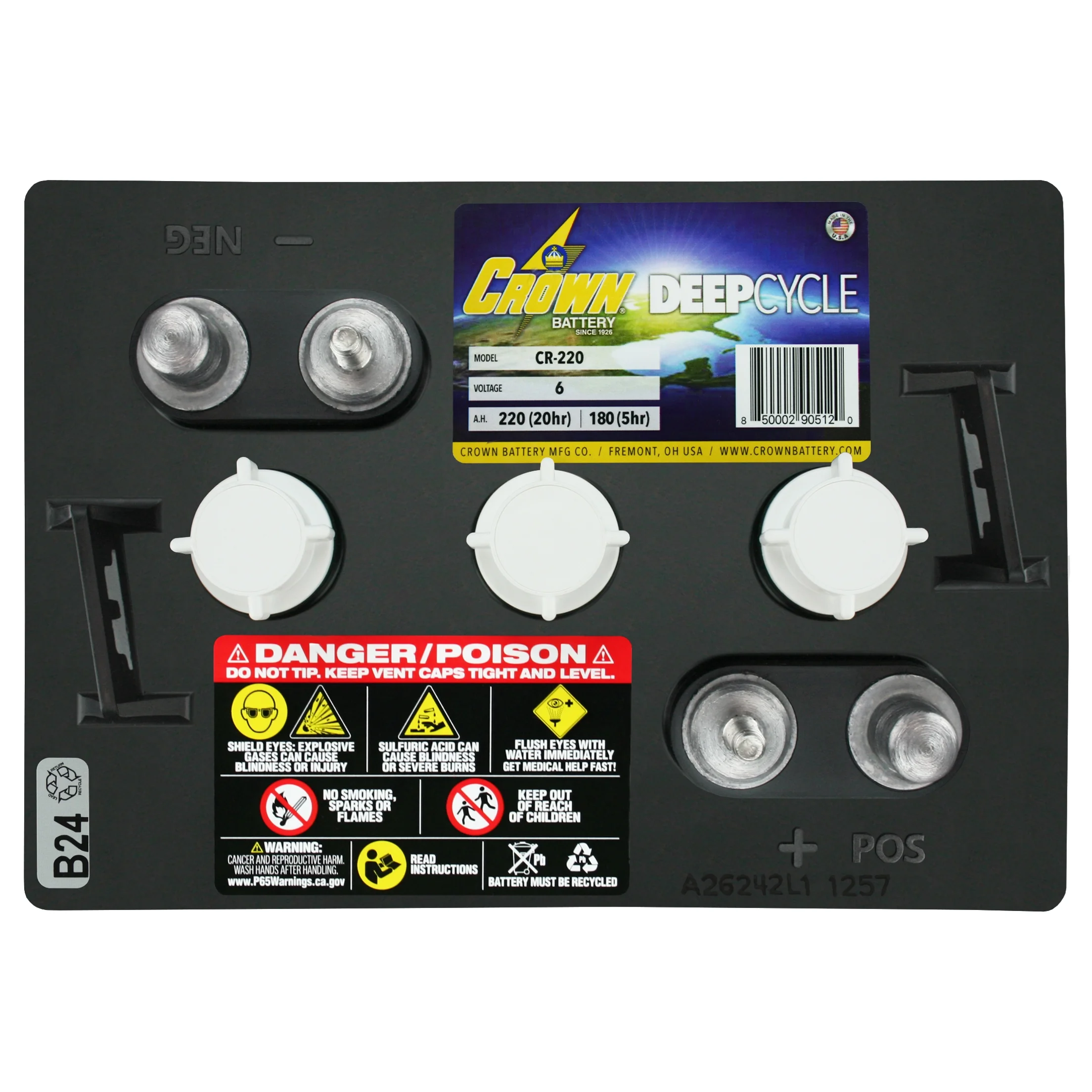 BCI Group GC2 6V 240AH Deep Cycle Golf Cart and Scrubber Battery X6 - Image 5