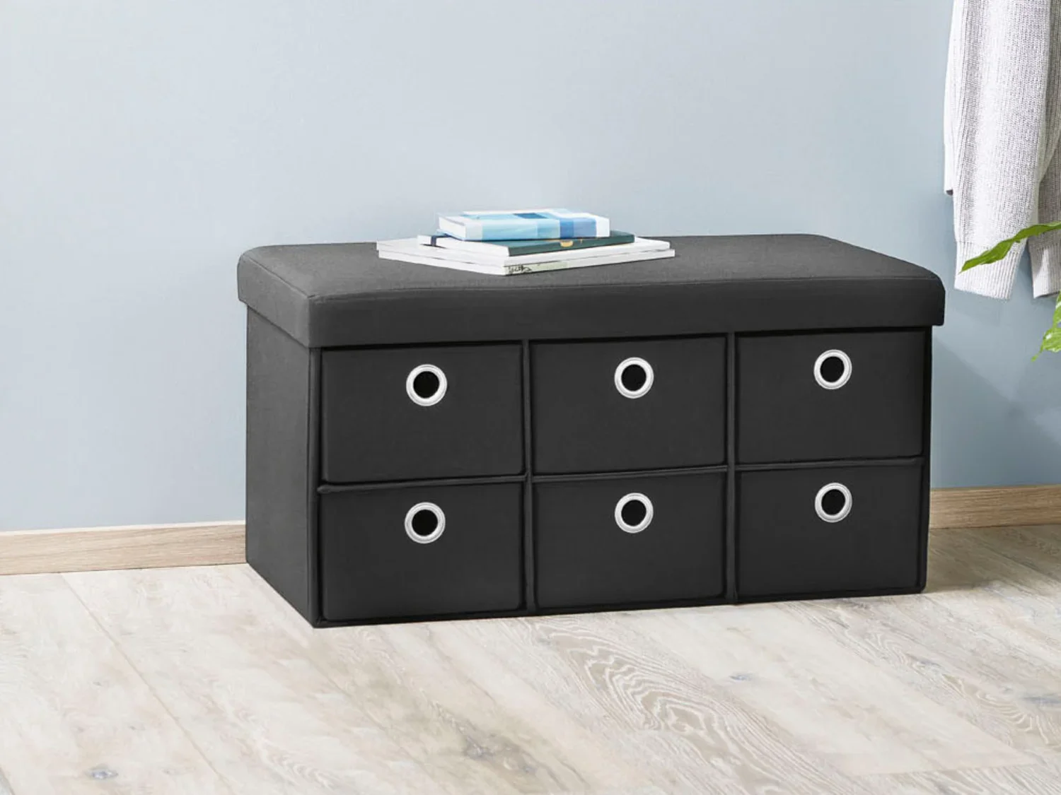 LIVARNO home Banc-coffre de rangement, avec 6 tiroirs