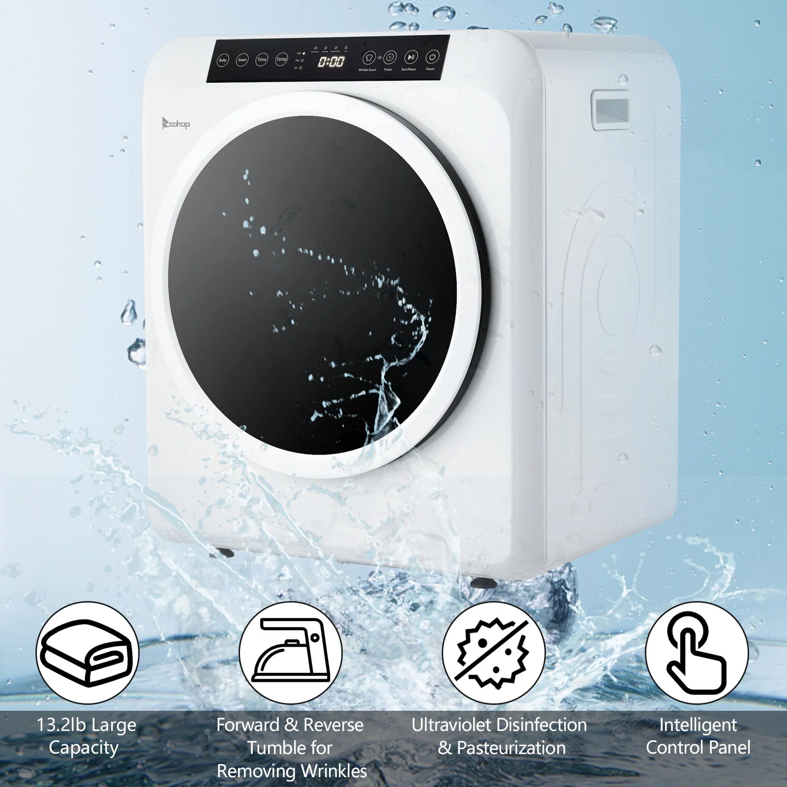 Ktaxon 3.5 Cu. Ft. Compact Electric Dryer, White