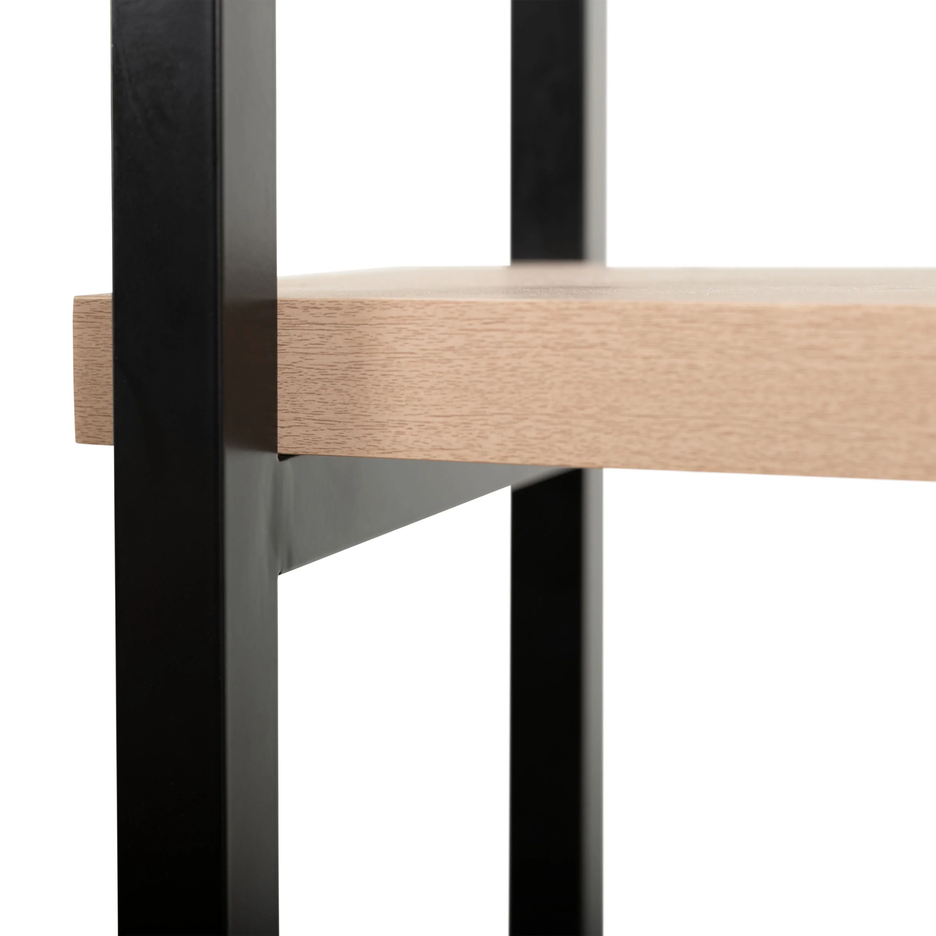 Better Homes & Gardens Jace 3-Shelf Over-the-Toilet Rack, Black Frame & Oak Shelves