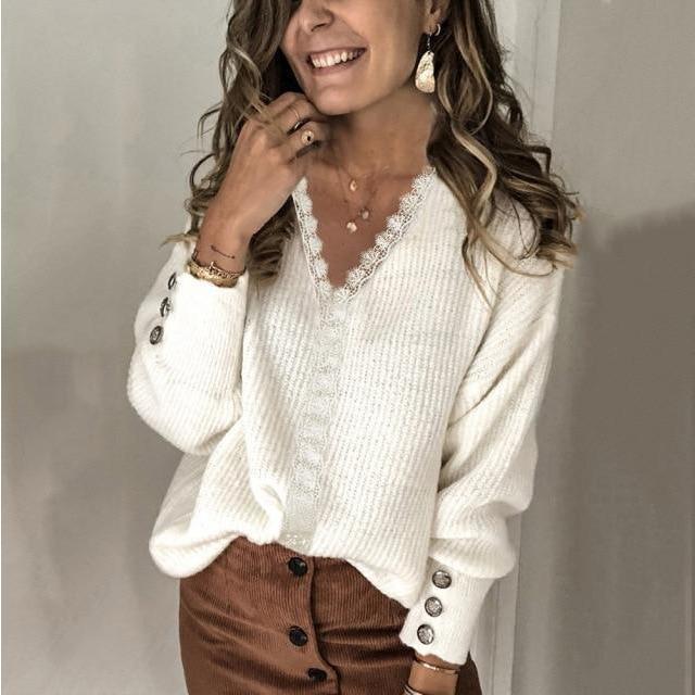 Pull en tricot élégant décontracté pour femmes