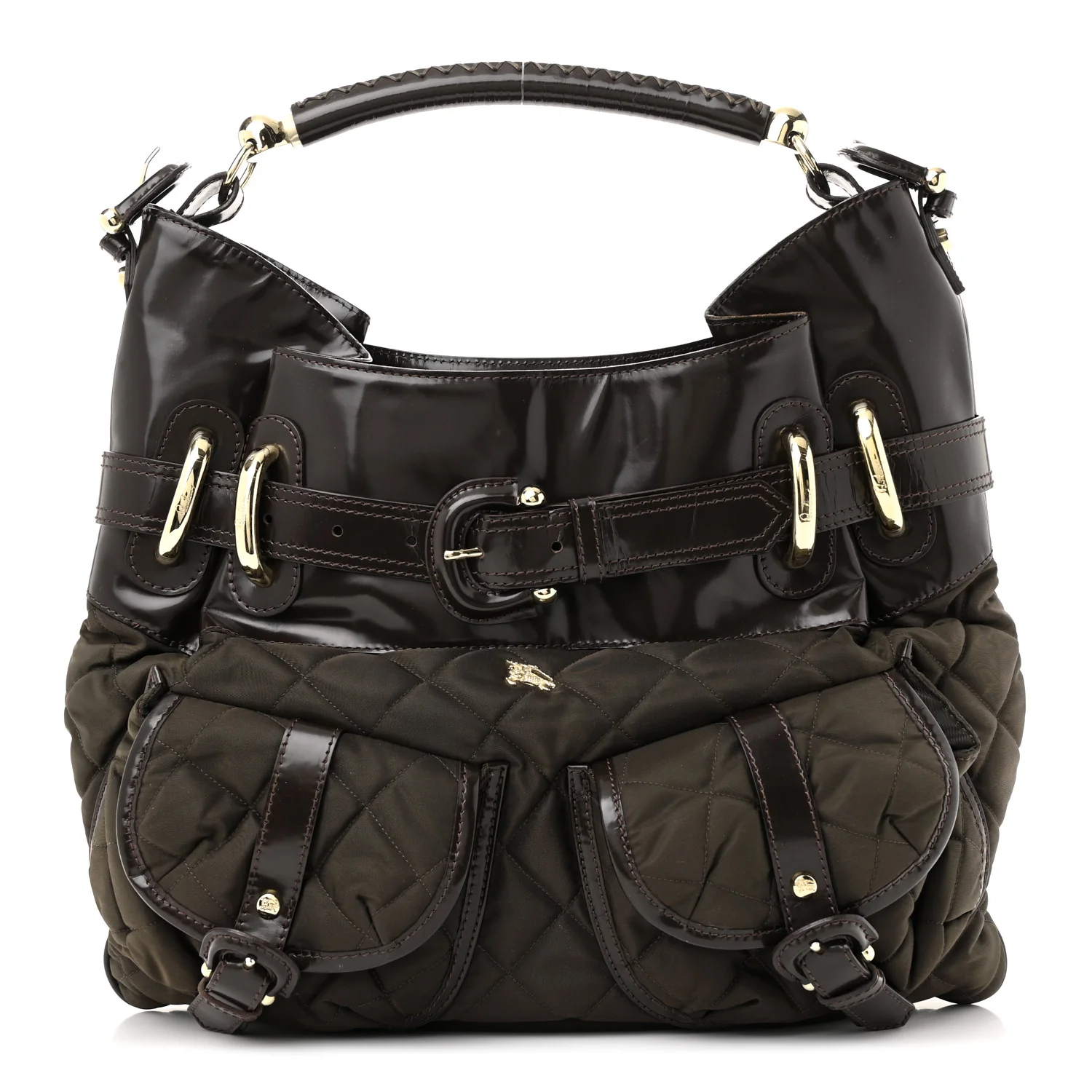 Nylon Quilted Bromley Hobo Brown