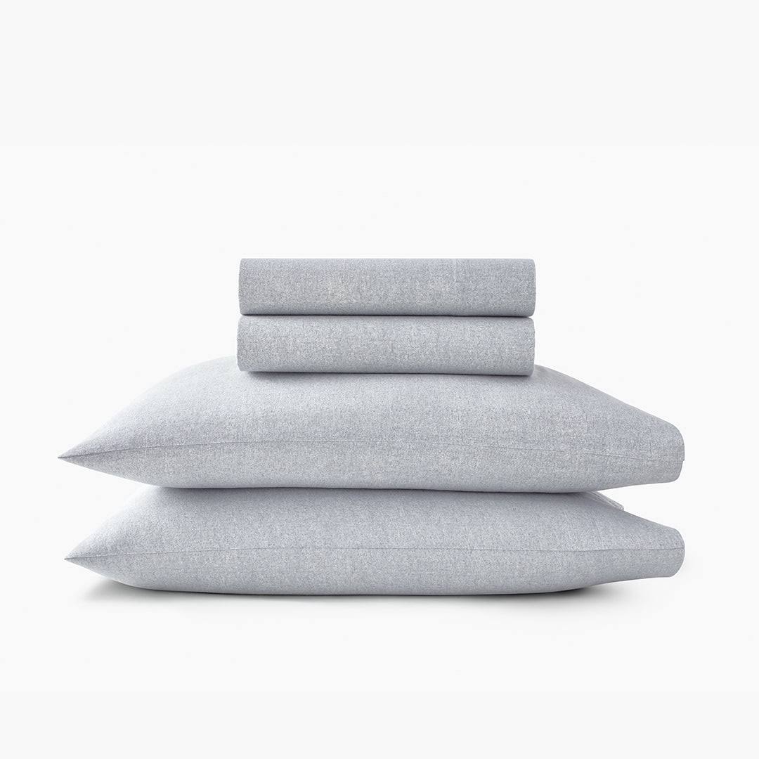Under The Canopy Organic Flannel Sheet Set - Heathered Grey Heathered Grey / Queen