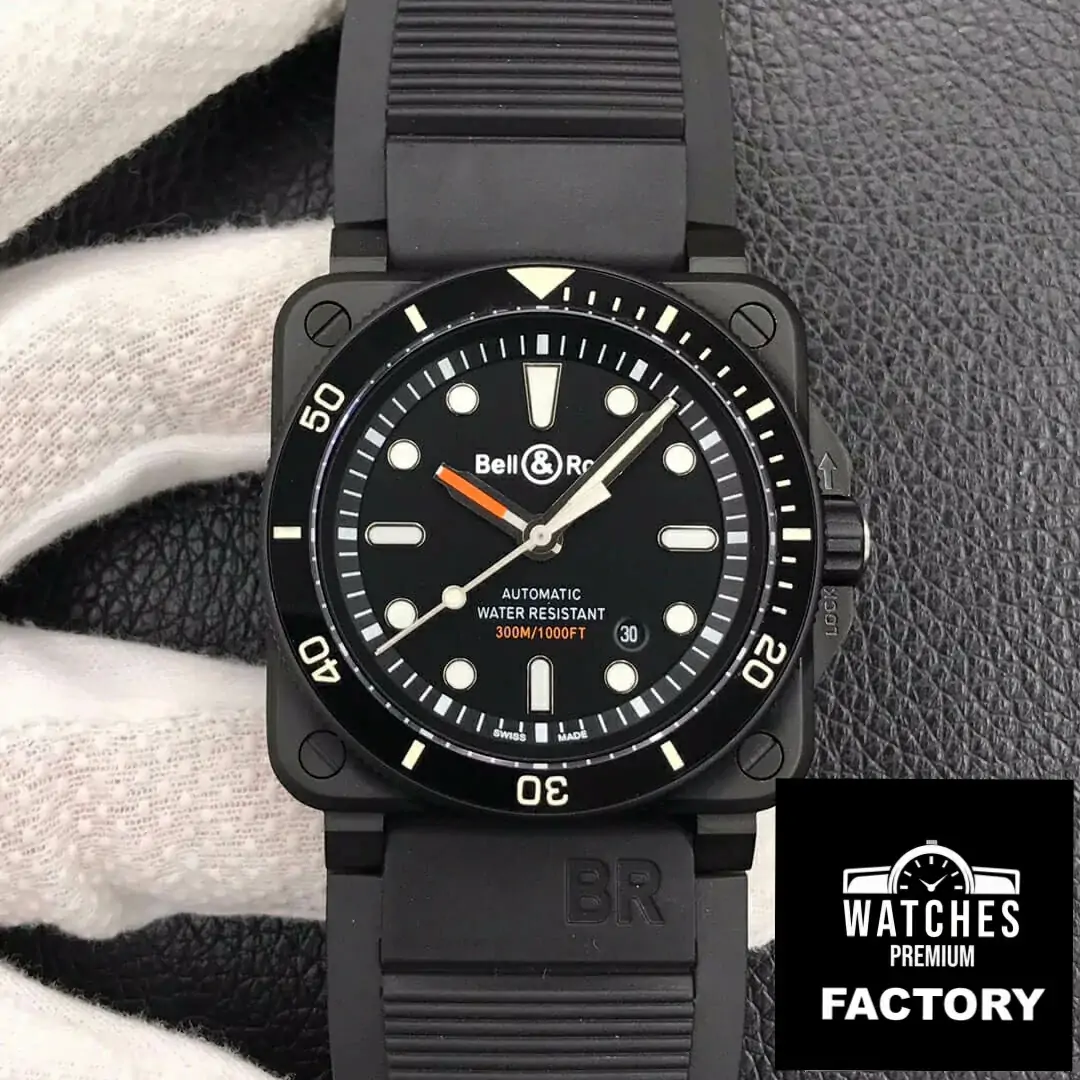 Bell & Ross BR0392-D-BL-CE / SRB Black Strap
