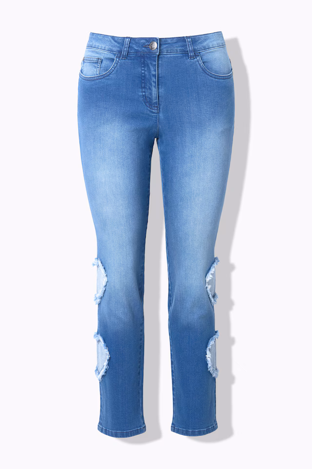 5-pocket heart cut-out jeans