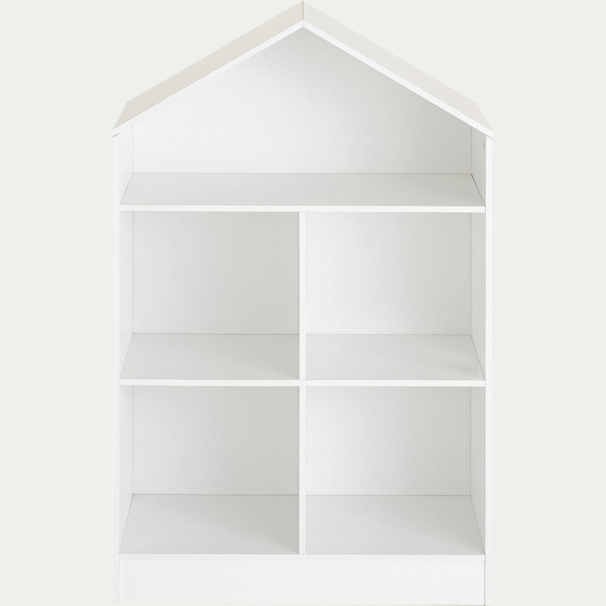 CAZ - Etagère maison 5 cases en bois - blanc