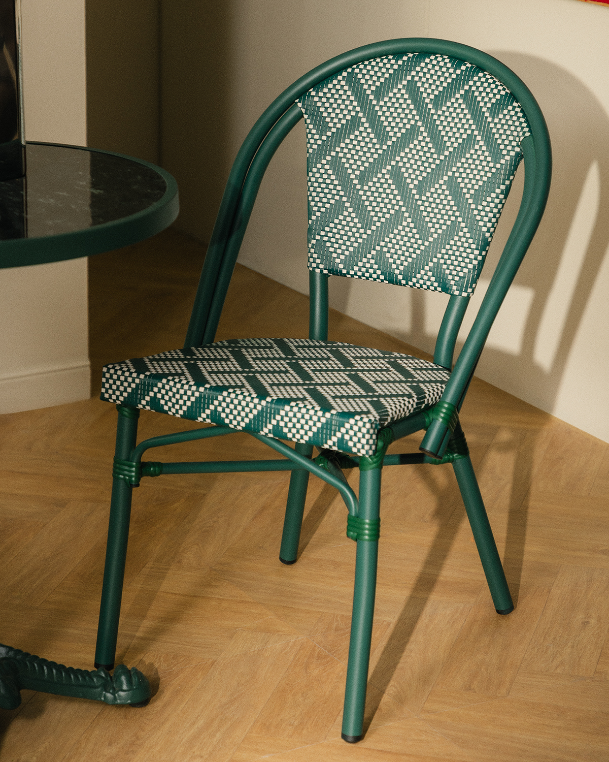 Yona - Silla de Comedor de Aluminio y Ratán Sintético Yona Bistro