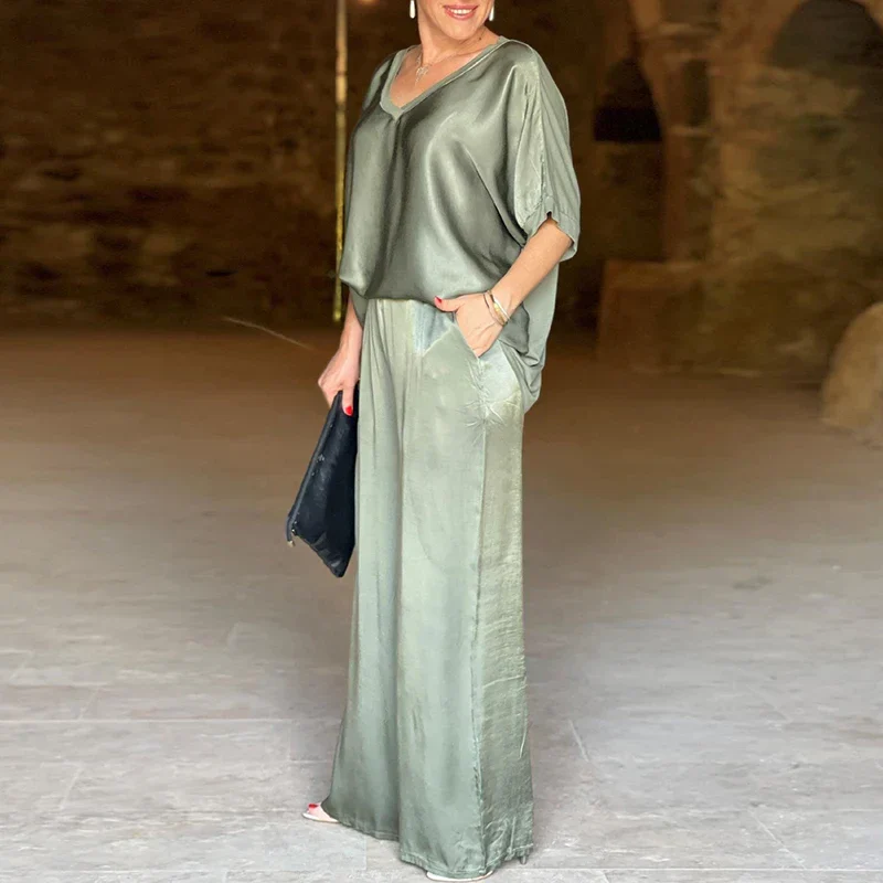 Sophie Paris I Pantalon large à taille moyenne