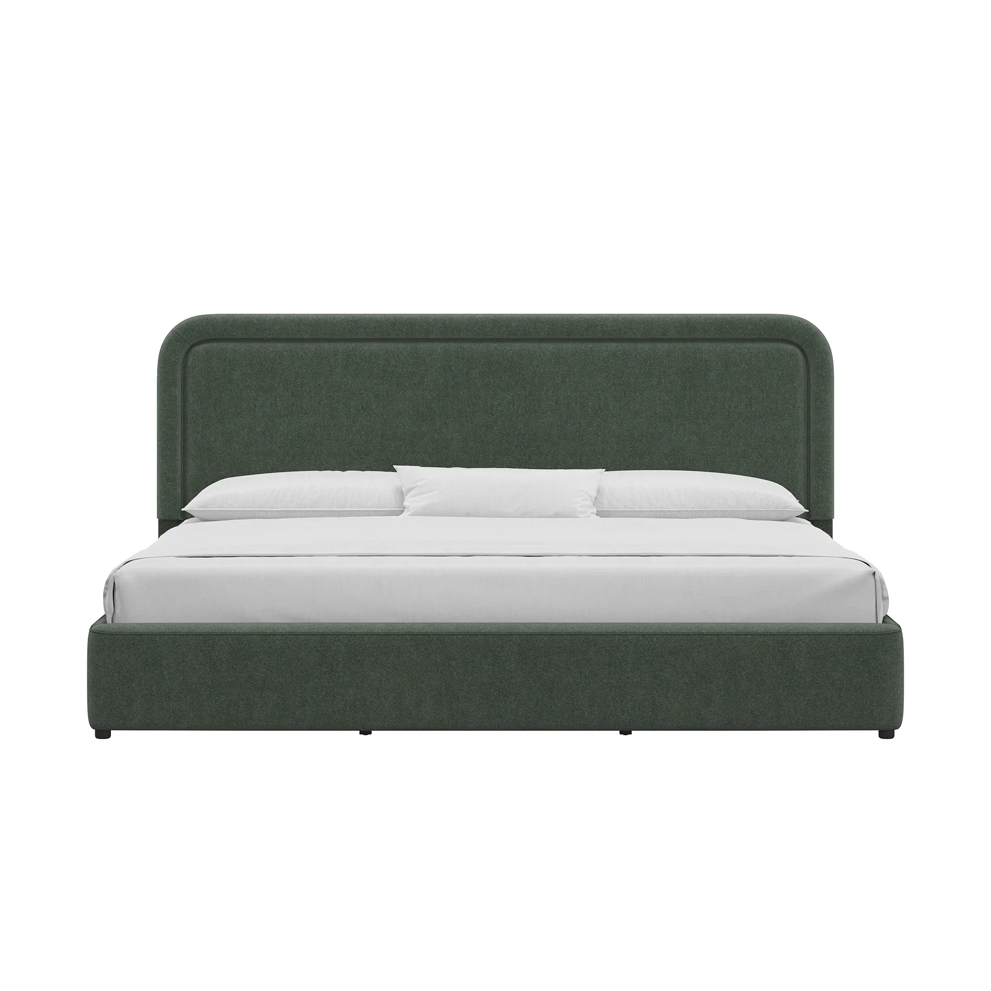 Better Homes & Gardens Juliet King Boucle Platform Bed, Ivory