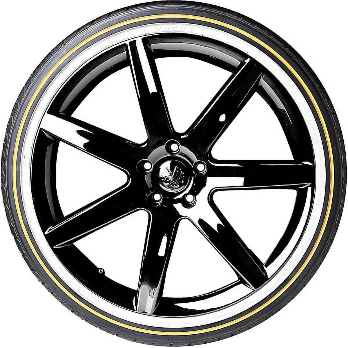 Set of 4 Vogue Custom Built Radial VIII 235/55R18 104V XL White/Gold Sidewall Tires 0.3206.132 / 235/55/18 / 2355518