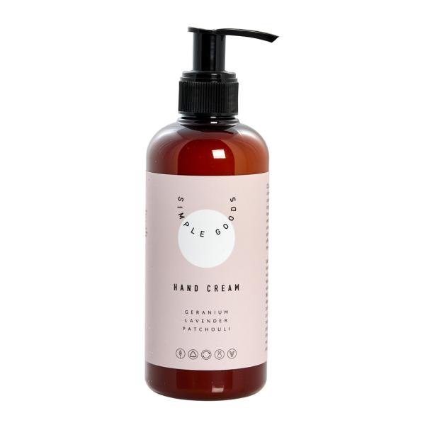 Geranium håndkrem 250 ml pumpeflaske lys rosa