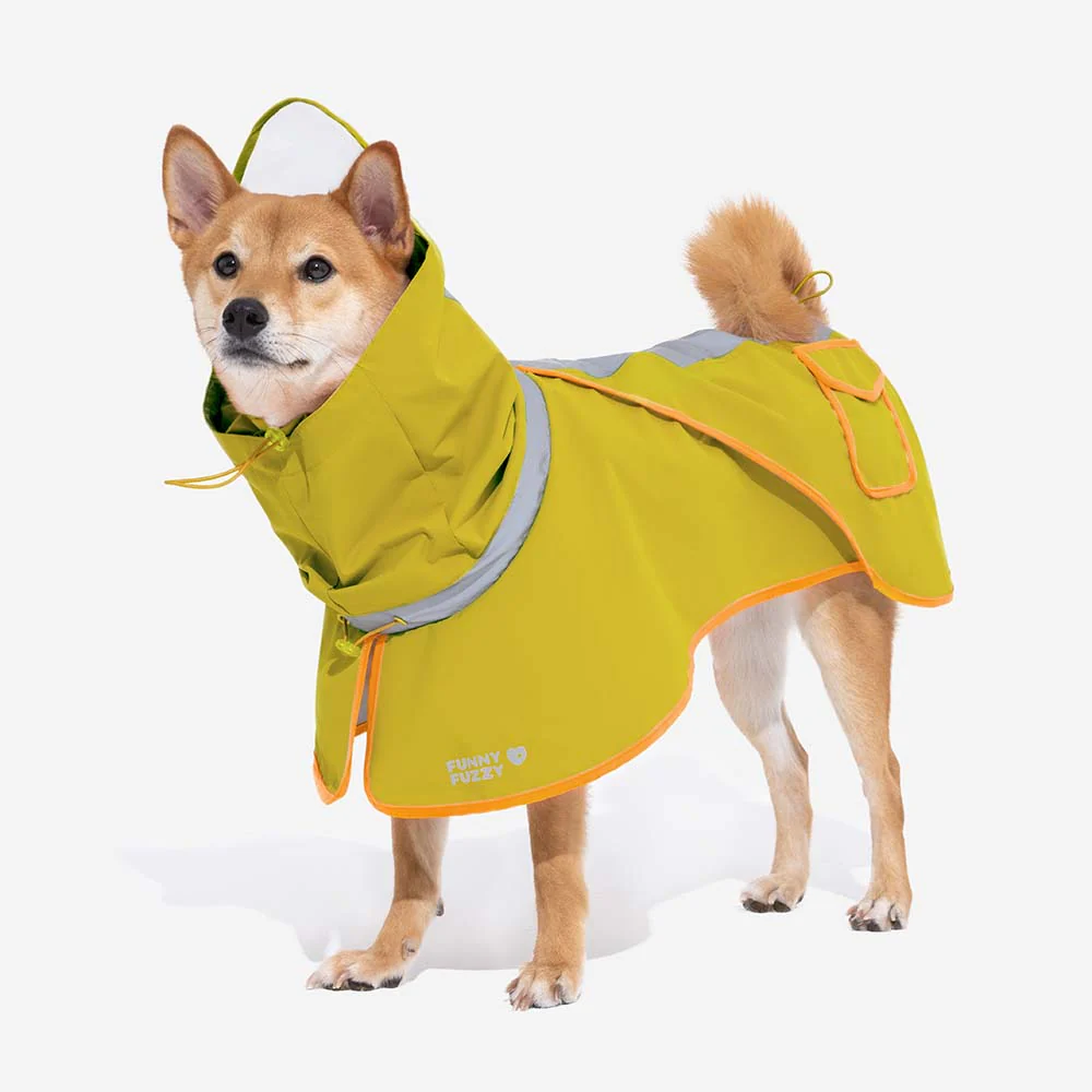 Adjustable Reflective Waterproof with Pocket Dog Human Matching Raincoat-Stay Dry