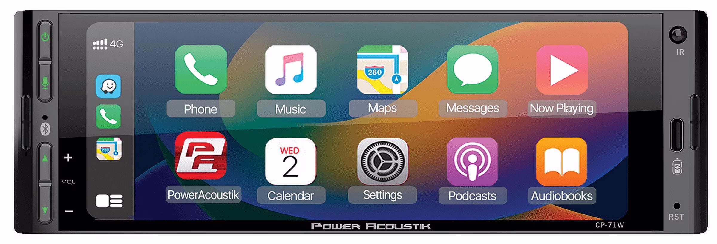 CP-71WA Single DIN 6.5" Color Touchscreen Car Stereo with Bluetooth Connected Apple CarPlay + Android Auto