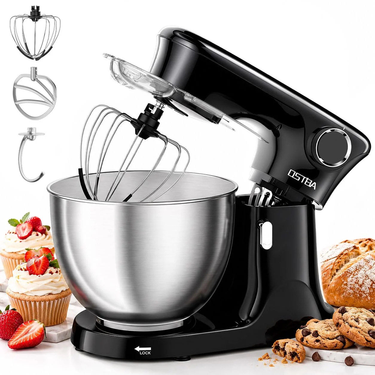 OSTBA Stand Mixer, 8.5QT Electric Kitchen Mixer