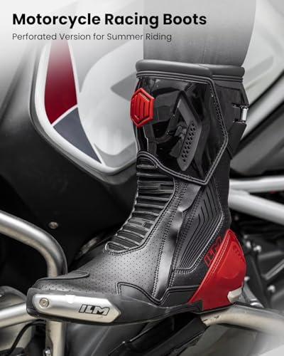 ILM Motorcycle Racing Boots Sport Footwear CE Protective Gear Model BRC1
