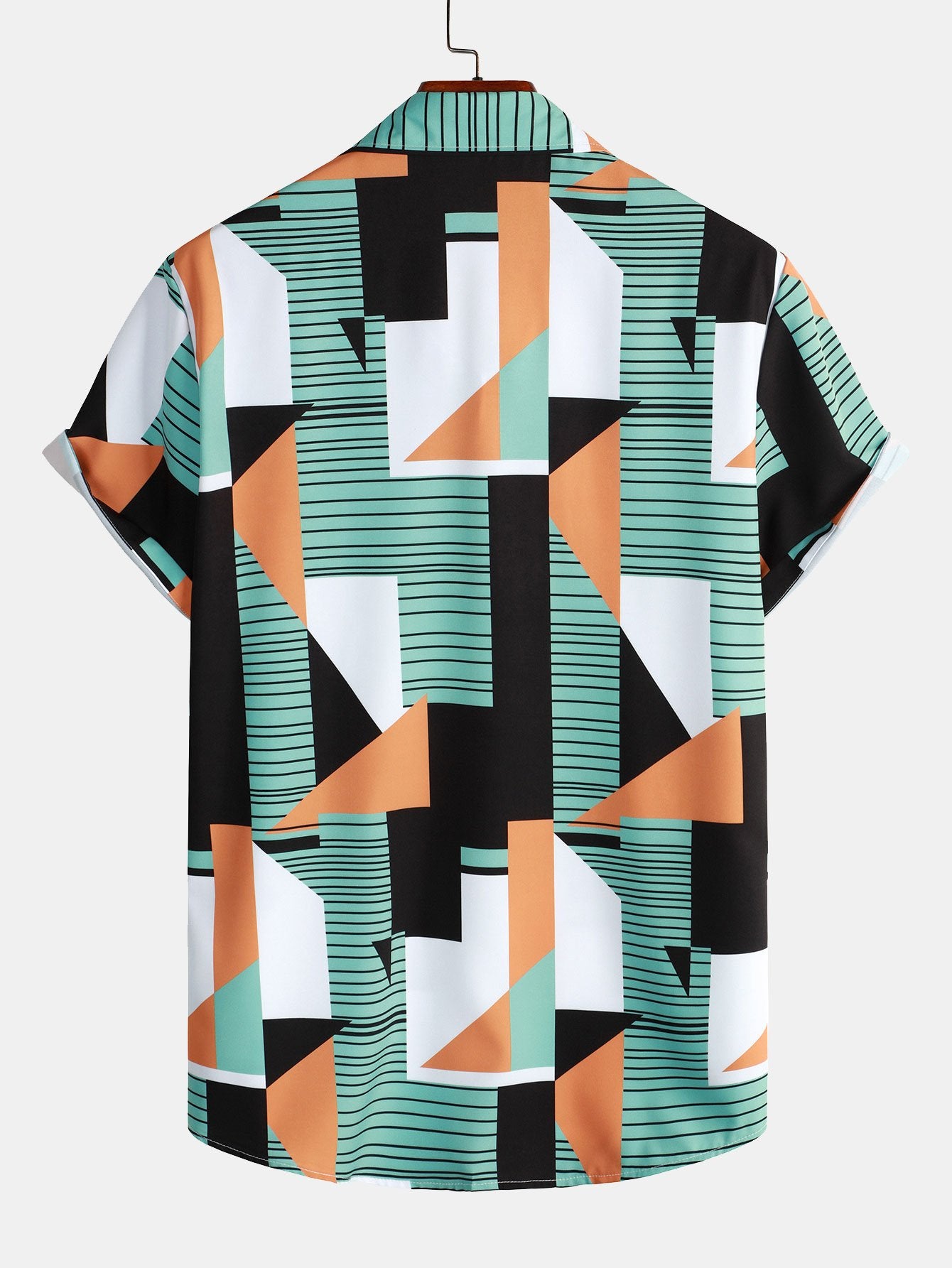 Chemise à rayures géométriques
