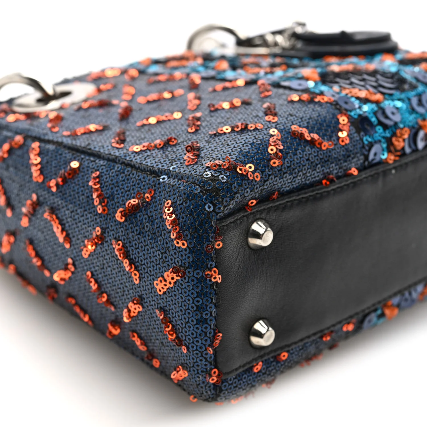 Sequin Lambskin Esprit Tokyo Mini Lady Dior Blue Multicolor