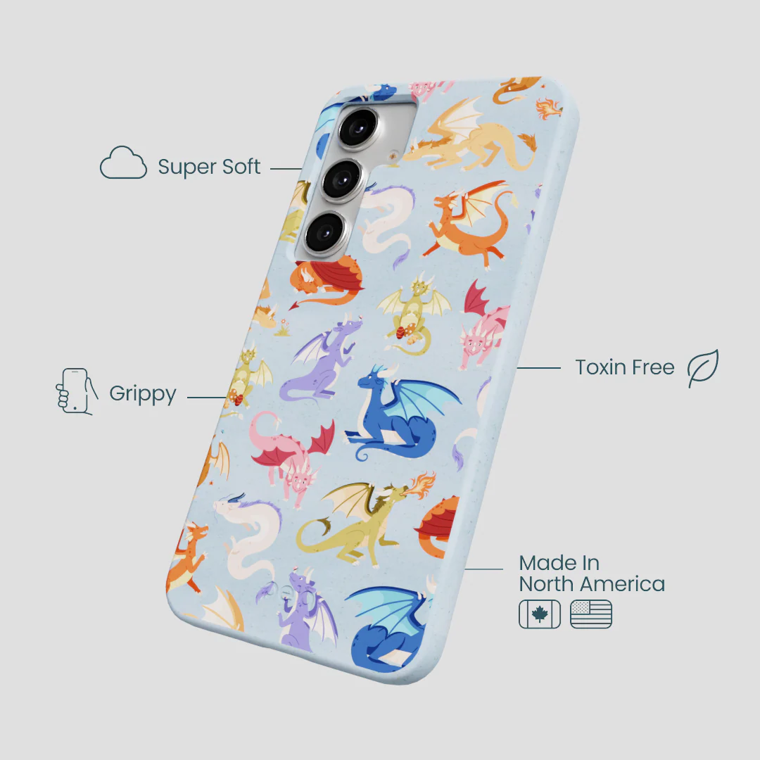 Powder Blue Dragon Cuties Samsung Galaxy S25+(Plus) Case