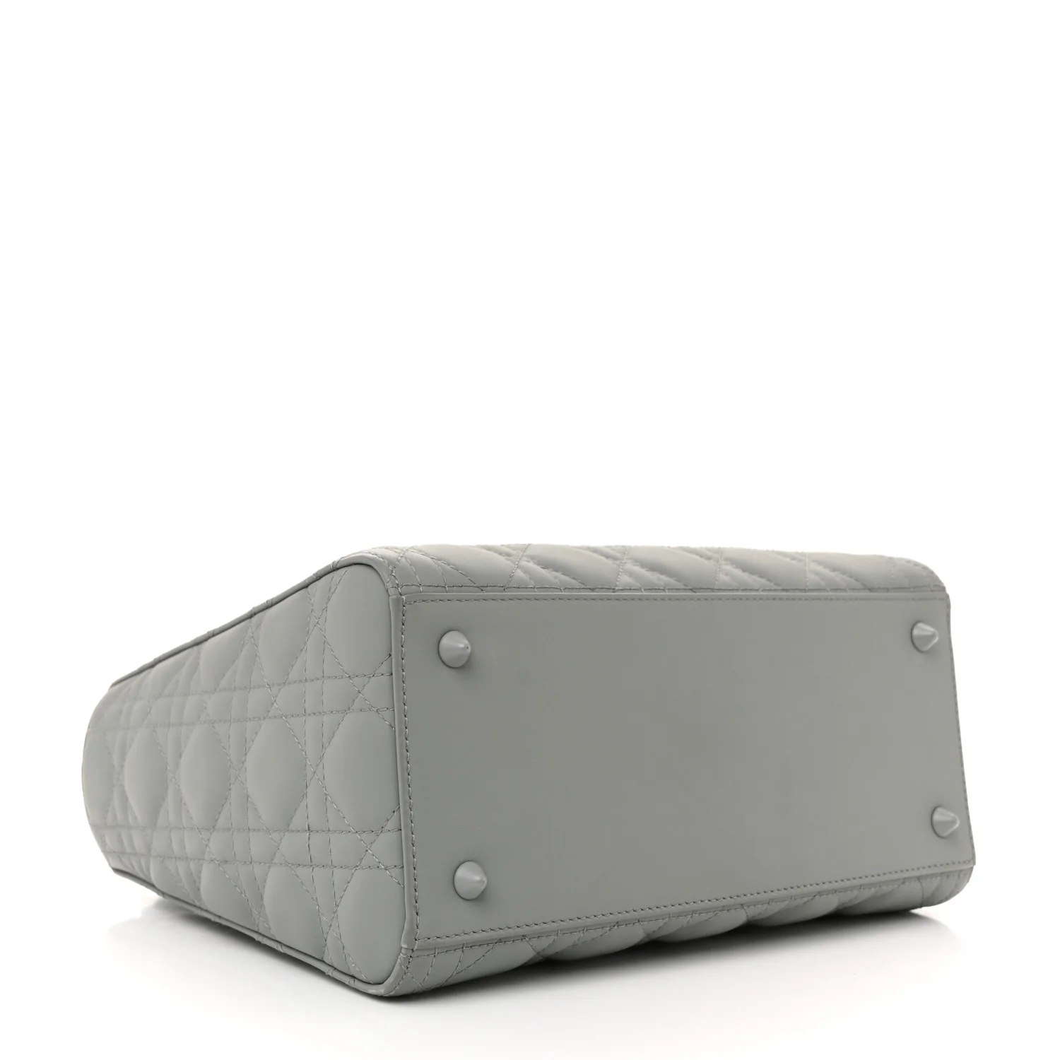 Ultra Matte Calfskin Cannage Medium Lady Dior Grey Stone