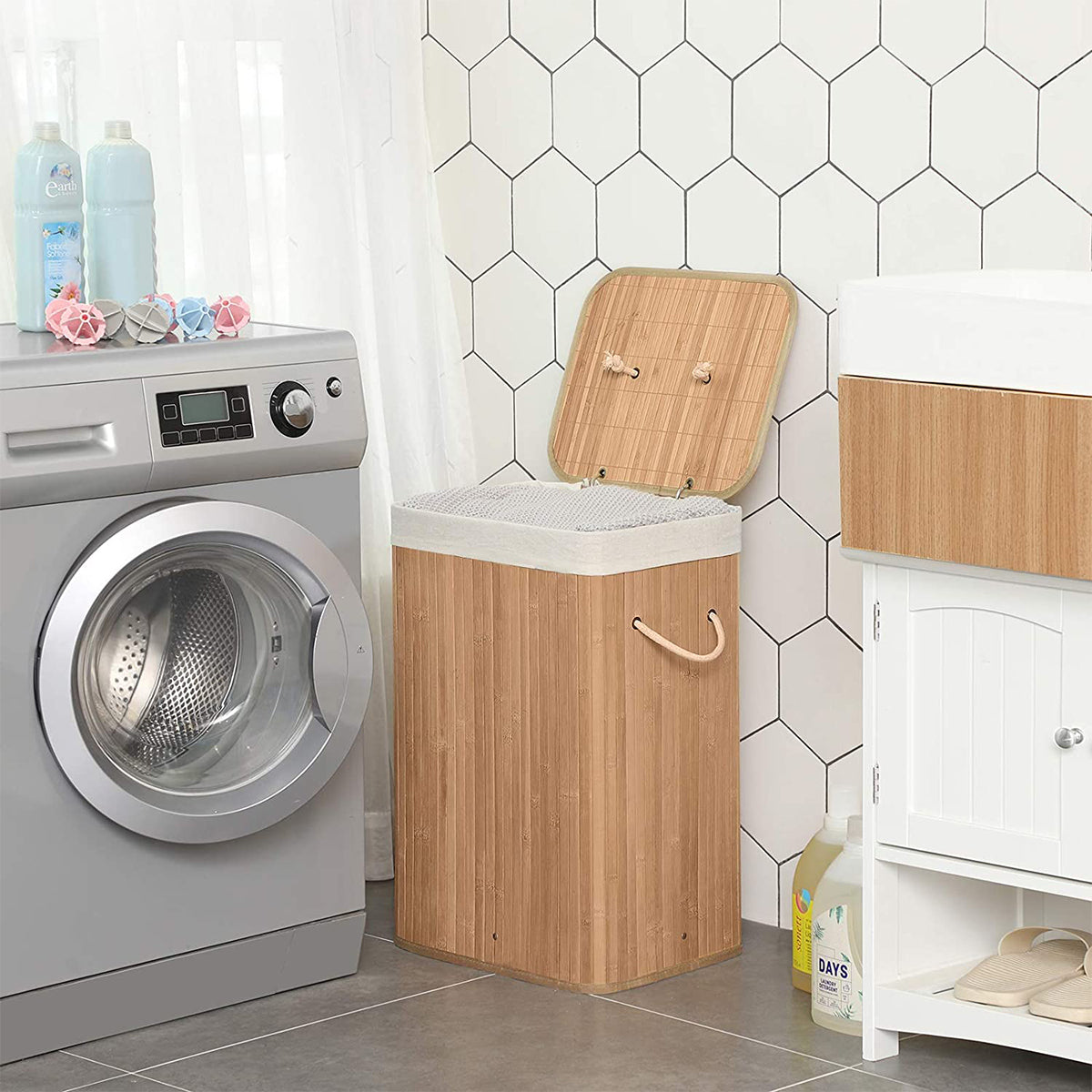 Calicosy - Wasmand inklapbaar - H60 cm - Bruin