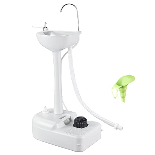 Portable Hand Wash Stand Camping Sink with Soap Dispenser & Towel Holder Water Capacity Hand Washing Station Safe HDPE for Outdoor Events.Gatherings & Worksite