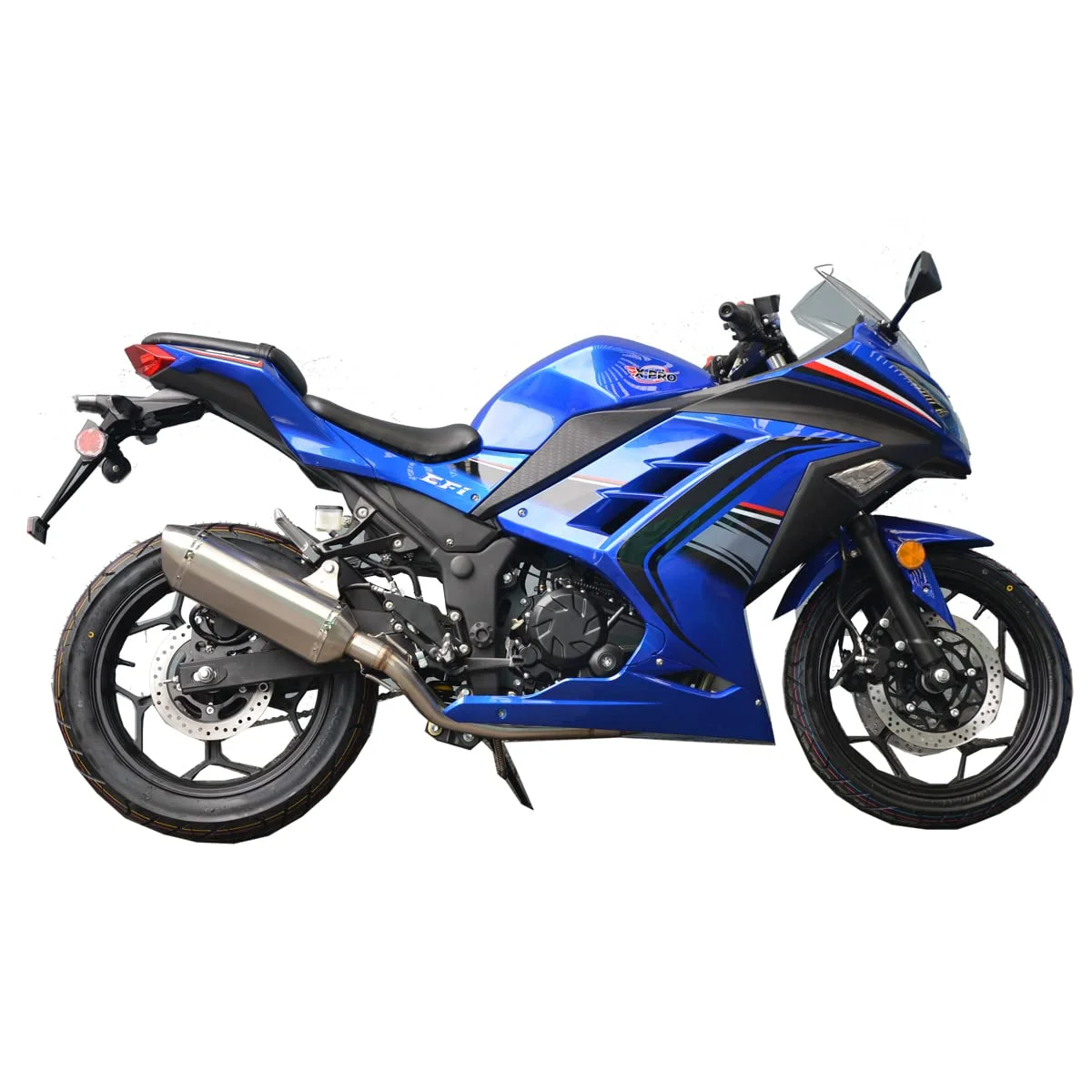 Brand New 250cc EFI Fuel Injection Dirt Bike Motorcycle Street Bike, 6 Manual Transmission Electric Start 17" Wheels Assembled in Crate(Blue) - Image 2