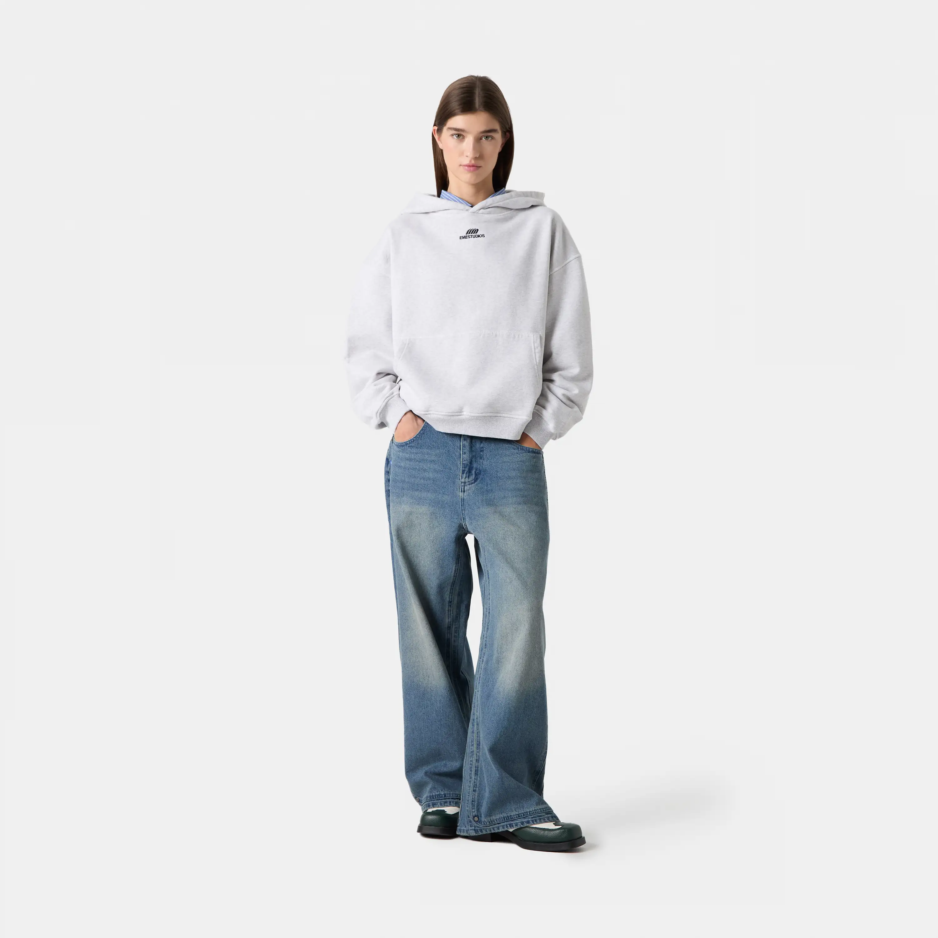 Basic Heather Grey Oversized Hoodie