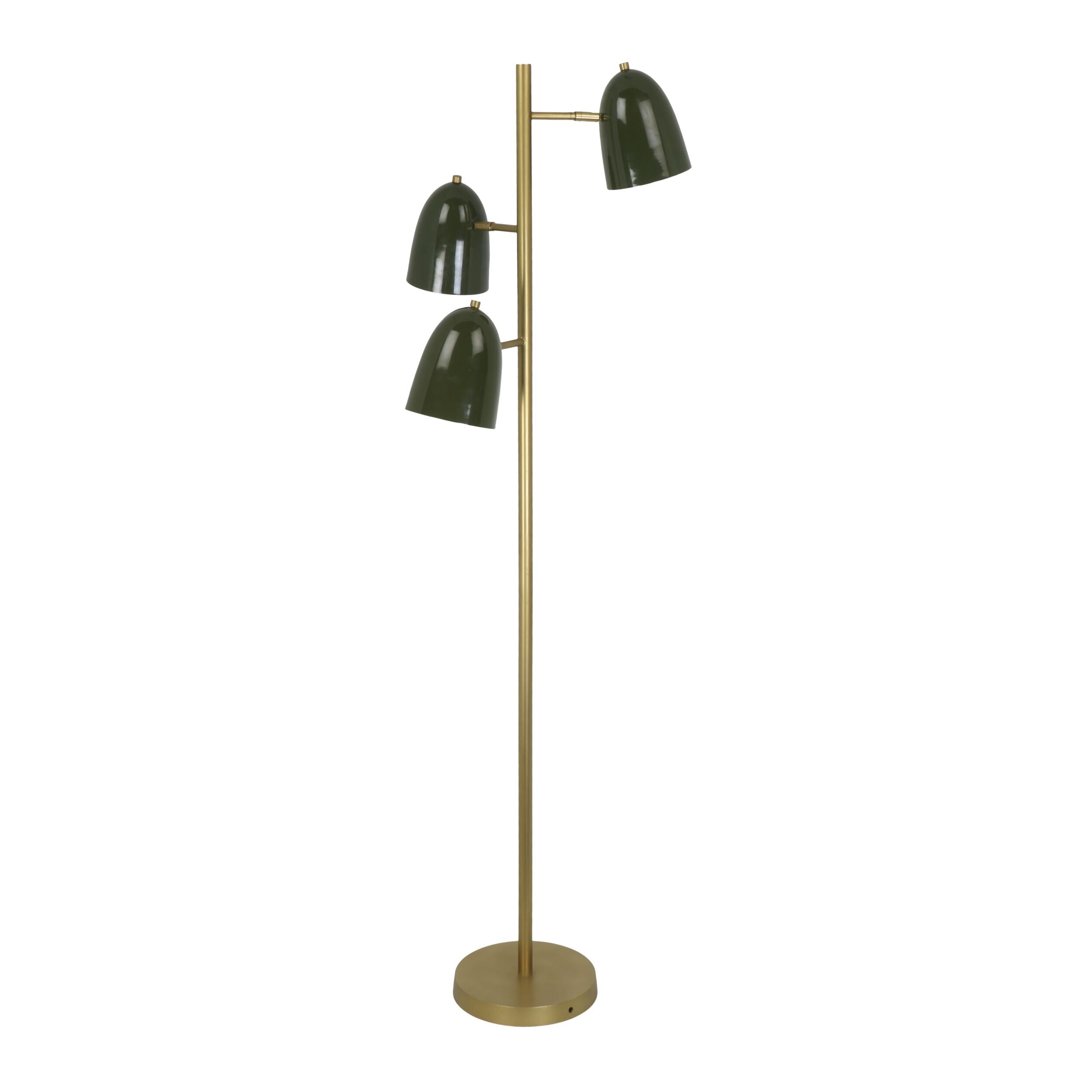 Argo Metal Floor Lamp Matte Brass/Green 158cm
