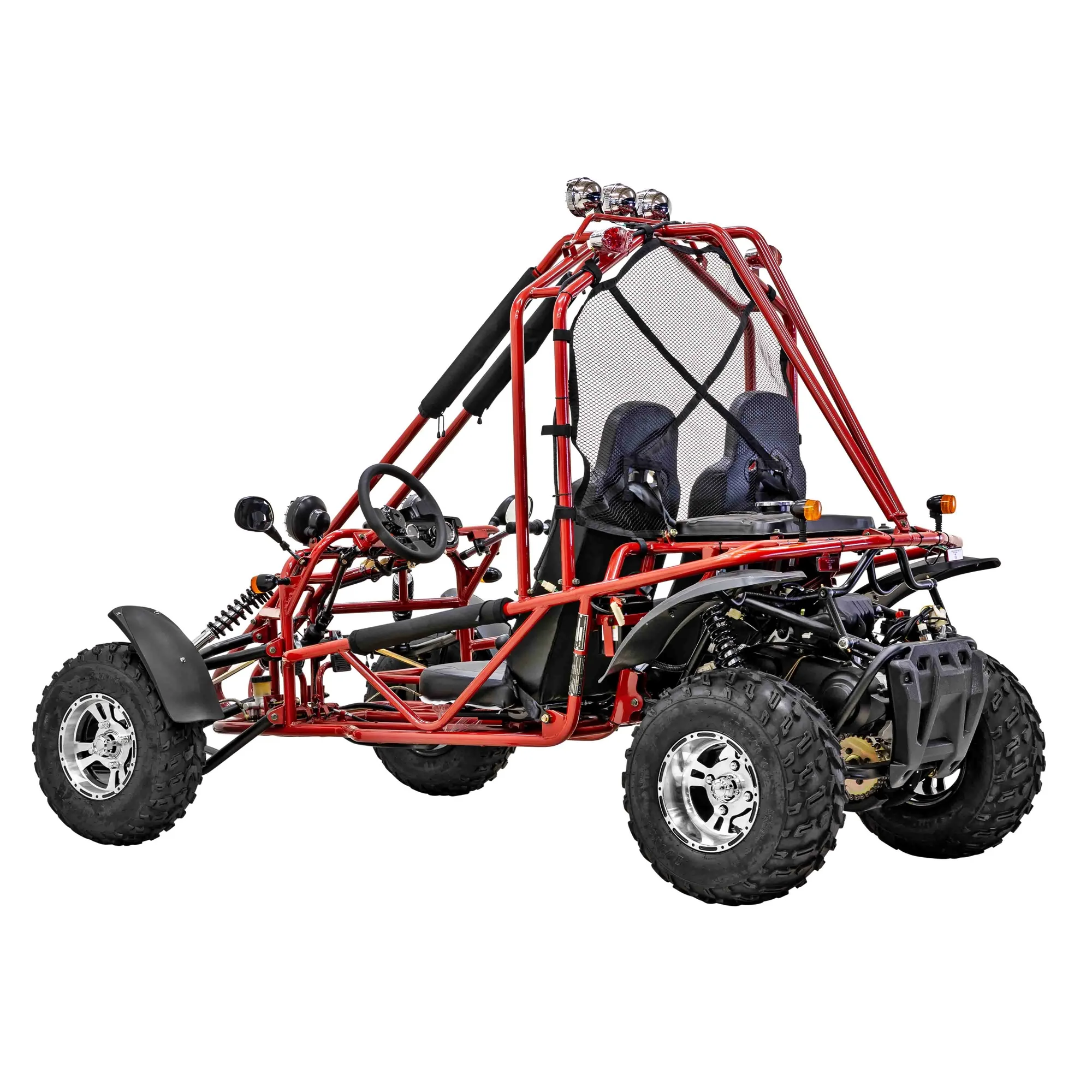 GKA 200 169cc EFI Adult Go Kart with 10HP Engine, 2WD Off-Road Go Cart, Dual Seats, Red(Red) - Image 4