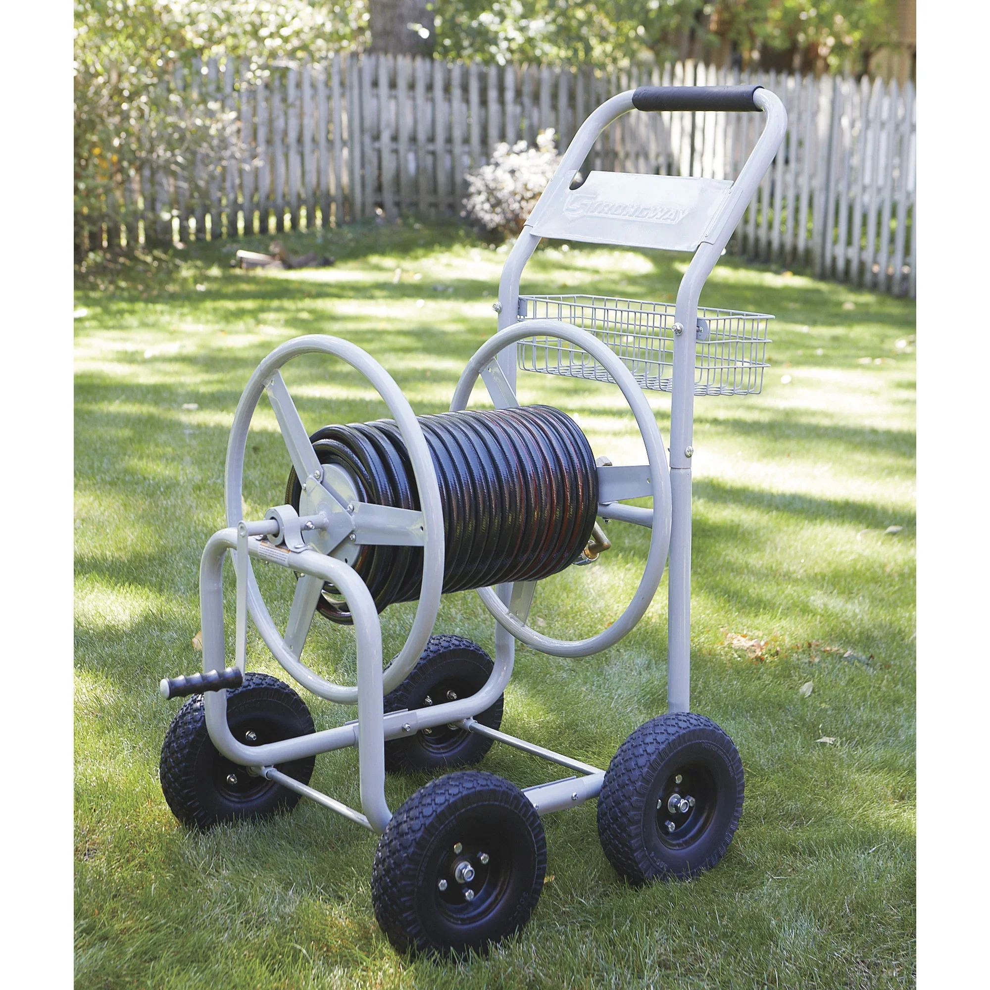 Strongway Garden Hose Reel Cart, 400ft. Capacity, Fits 5/8in. Hose