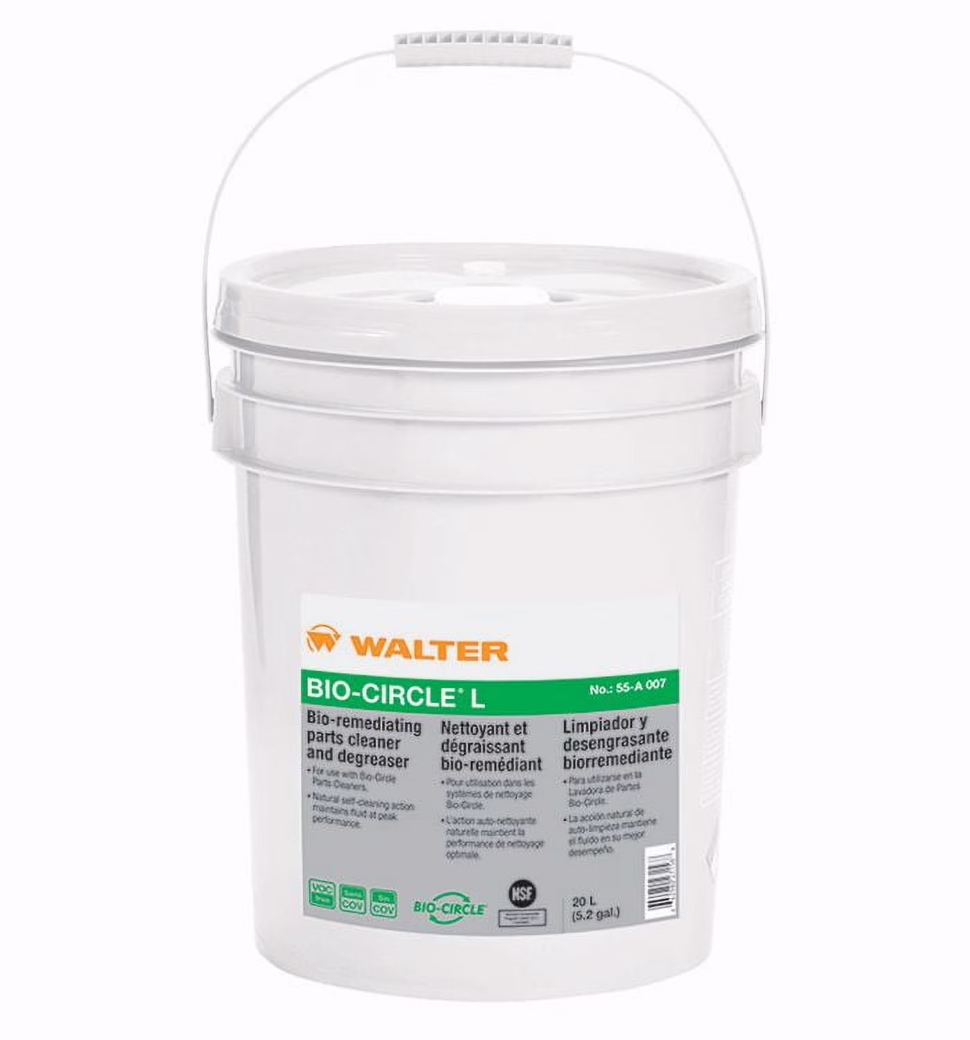 Walter Surface Technologies Parts Washer Clean Solution, 5.2 Gal 55A007