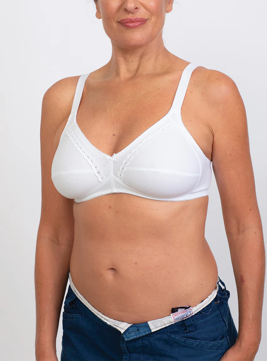 Soutien gorge coton sans armatures en coton blanc