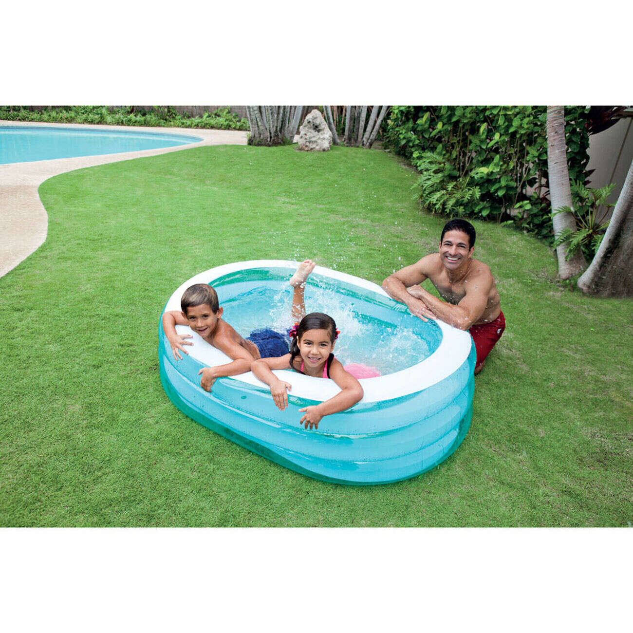 Piscinette gonflable enfant ovale Intex 107x163xH46cm