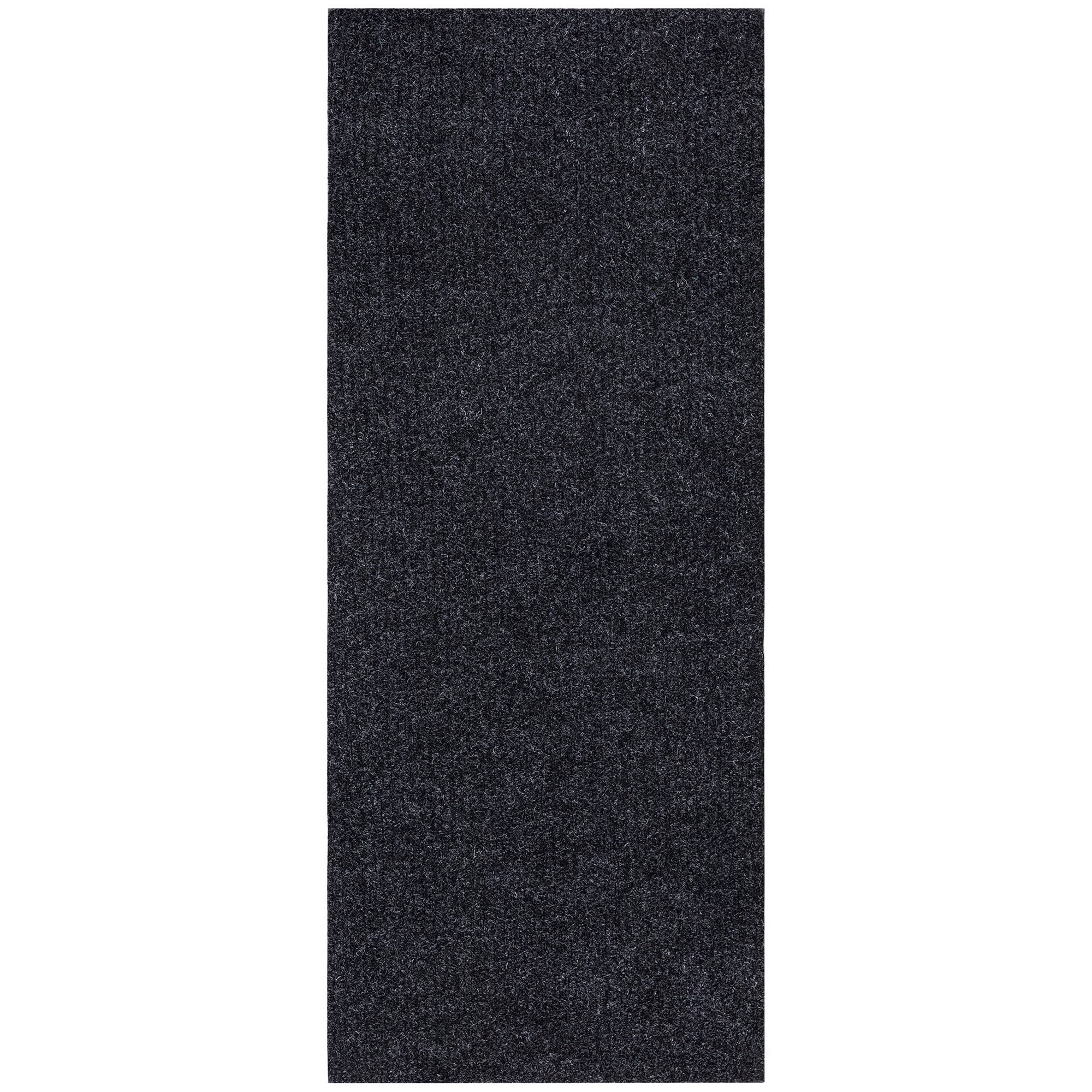 Ottomanson Indoor Outdoor Washable Nonslip Rug, Black, 2x5 ft