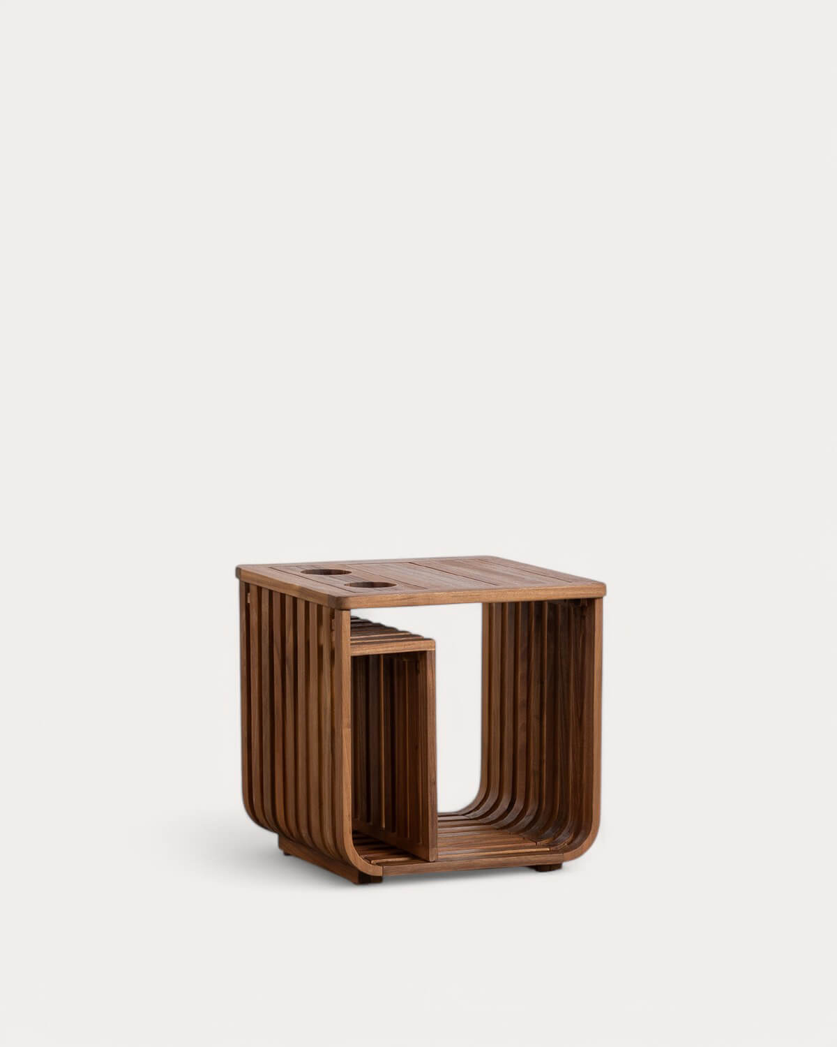 Hazan - Mesa Auxiliar de Madera de Acacia (45x45 cm) Hazan