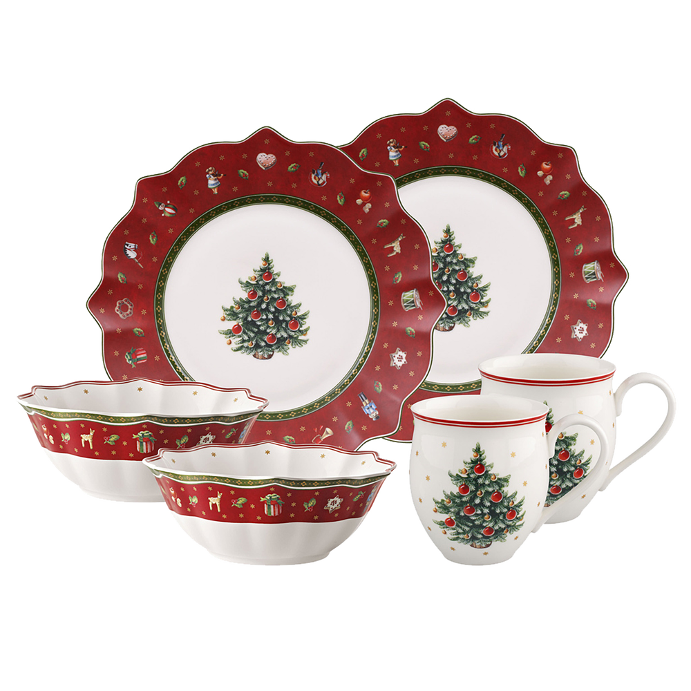 Toy's Delight Dinnerware set - Red, Premium Porcelain