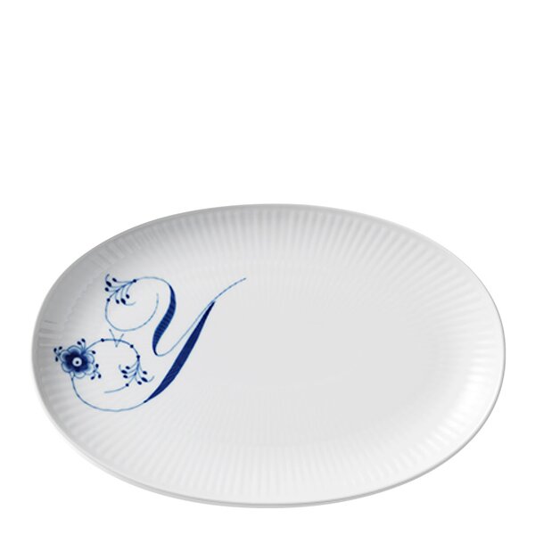 Alfabet tallerken oval Y 23 cm