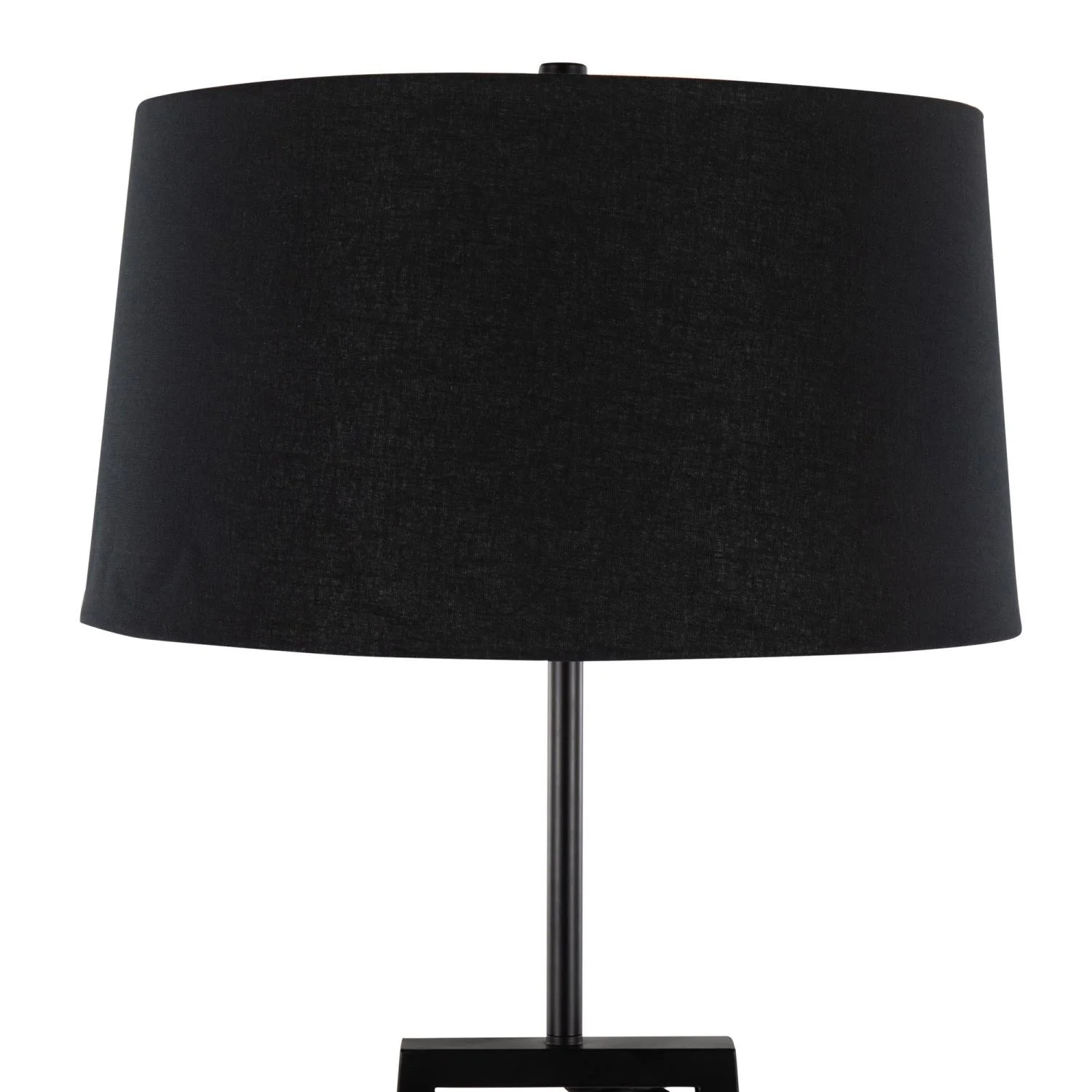 White Marble, Black Metal, Black Linen Cosmo Shelf Floor Lamp(19 x 19 x 68) - Image 7