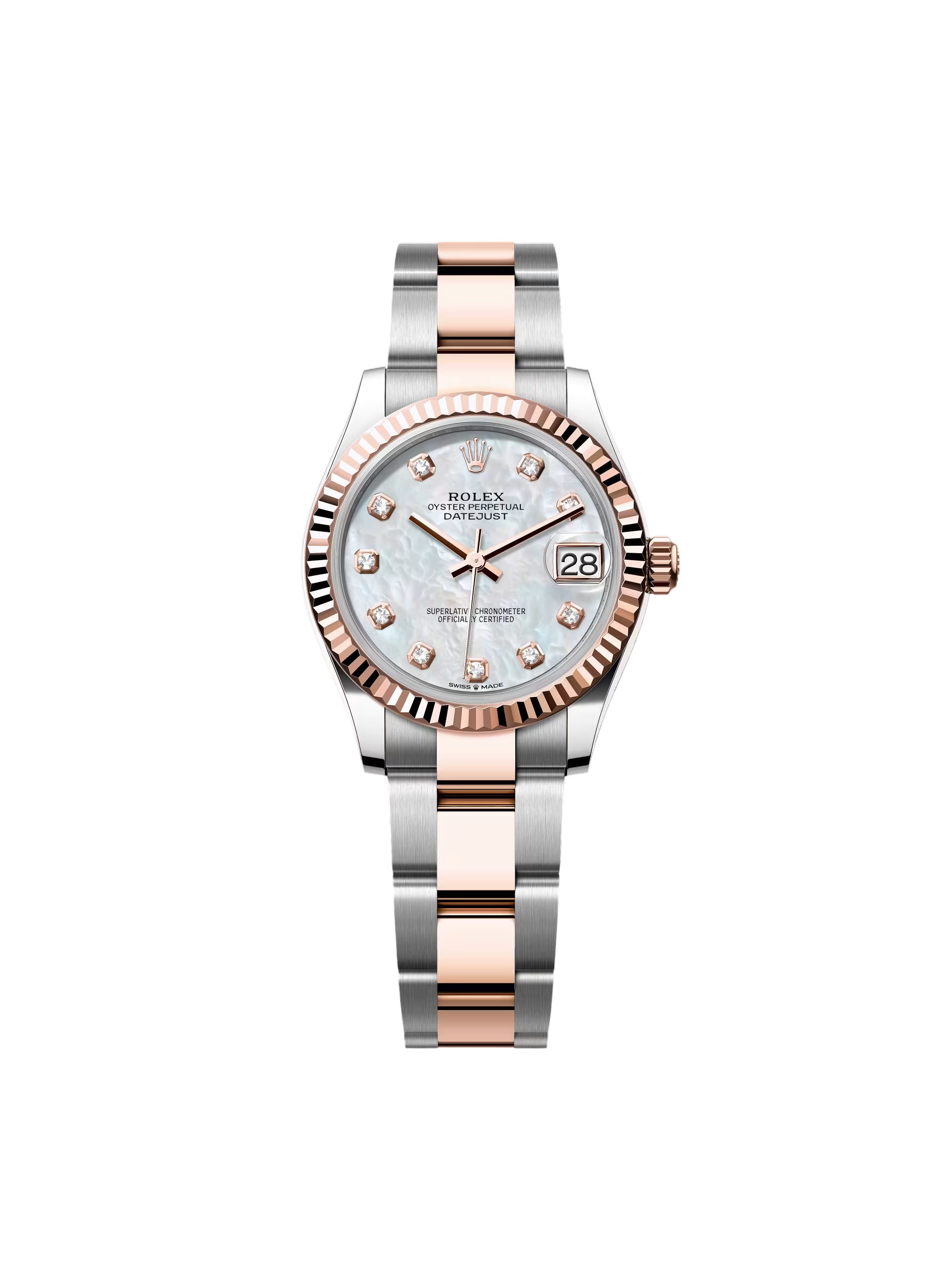 【Super Clone】RLX Datejust m278271-0025/0026 White Mother-of-Pearl 31mm Dial Oyster Bracelet Watch