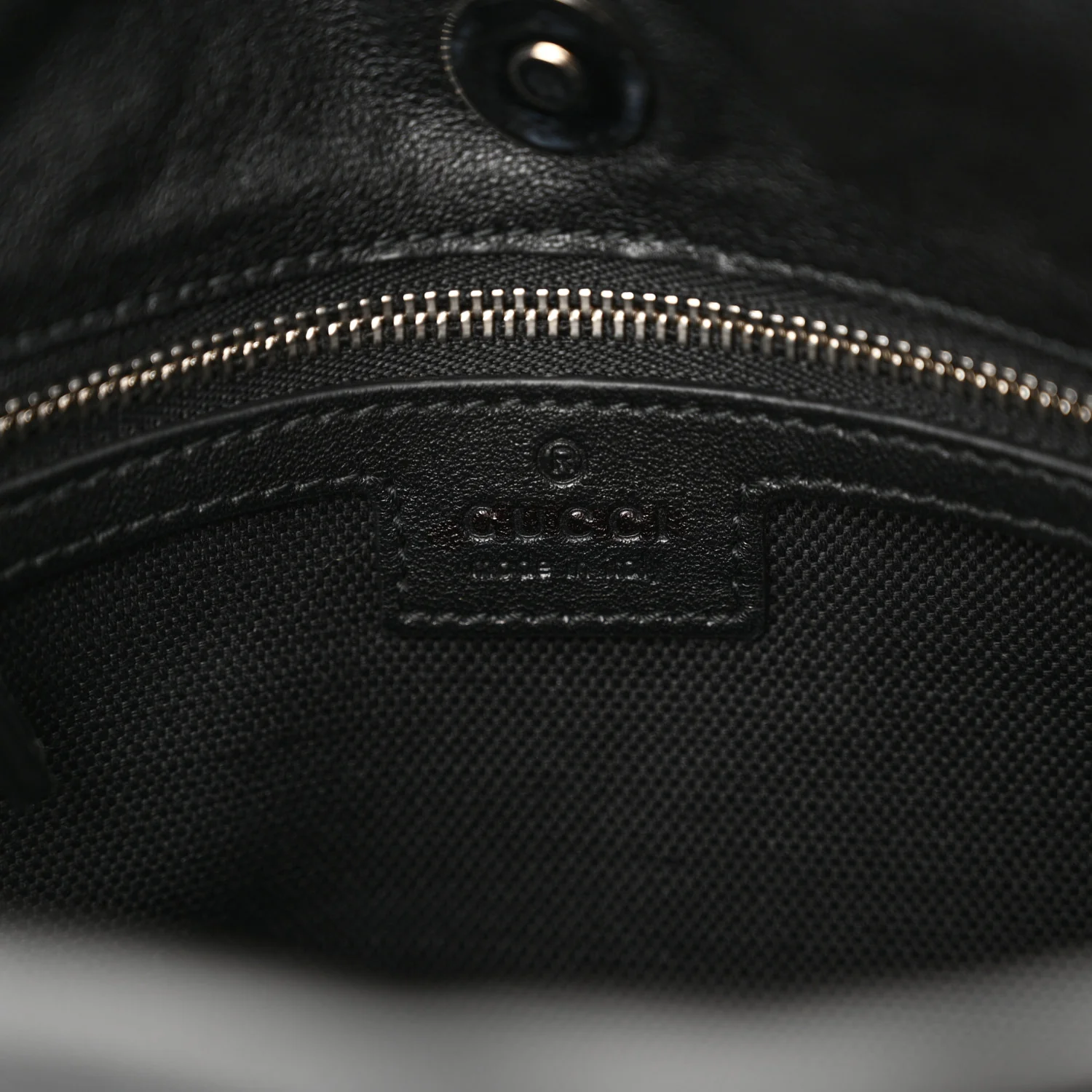 Sakai Be Green Calfskin Diagonal Stitched Small Blondie Tote Black