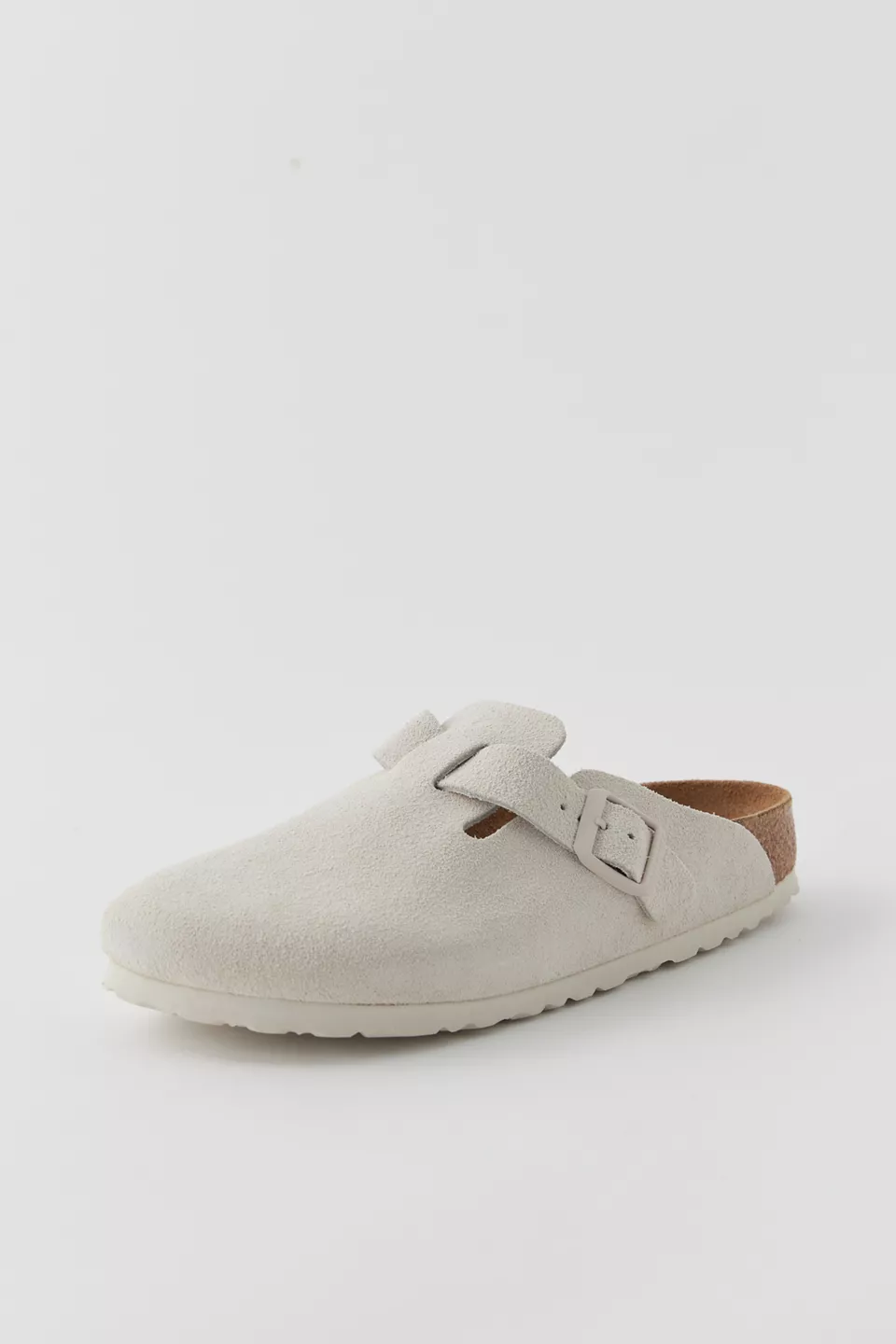 Birkenstock Women's Boston Soft Footbed Suede Clogs - White