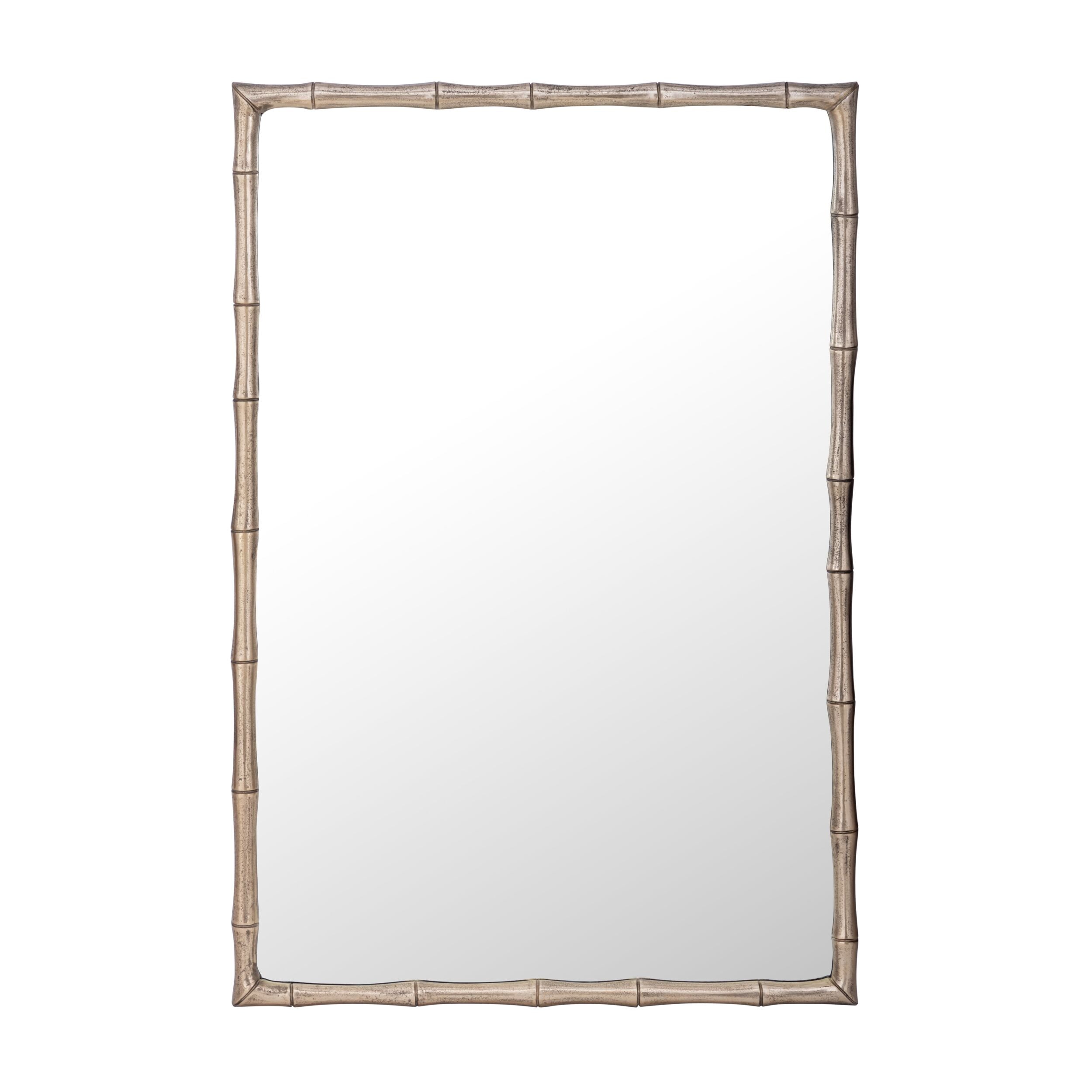 Gilded Bamboo Metal Mirror 76cm