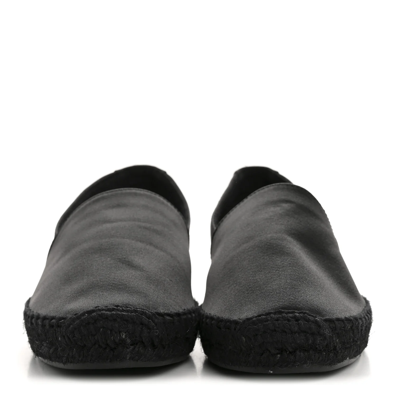 Crepe Satin Elba Espadrilles 38 Black