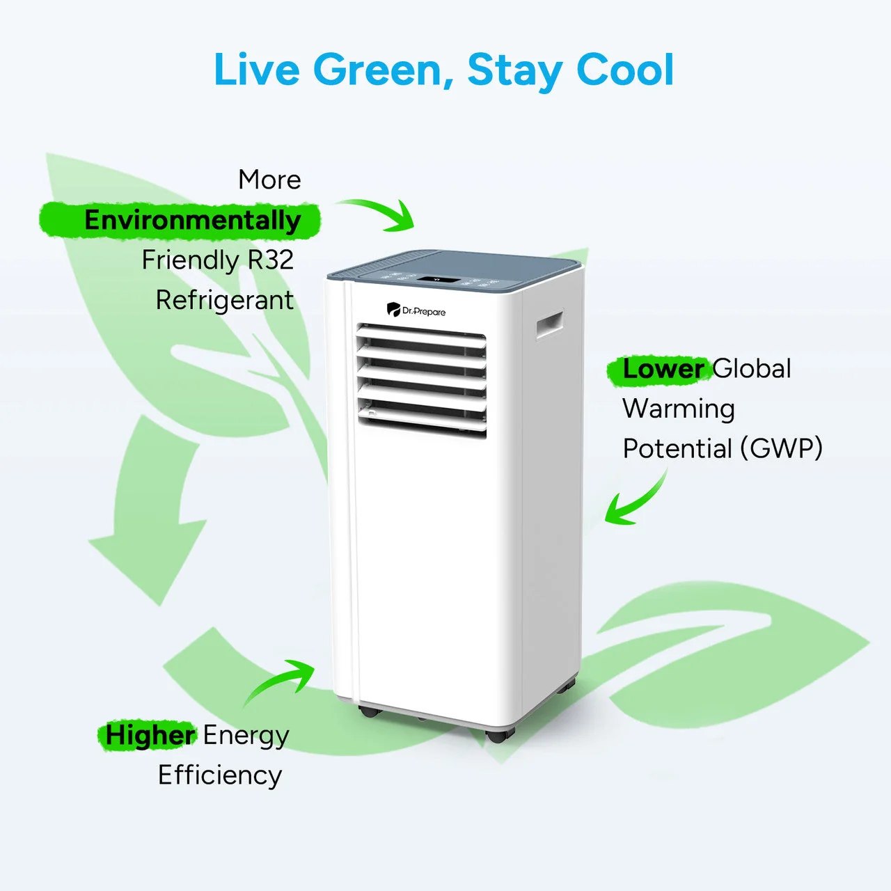 Dr.Prepare 8000 BTU Smart WiFi Portable Air Conditioner