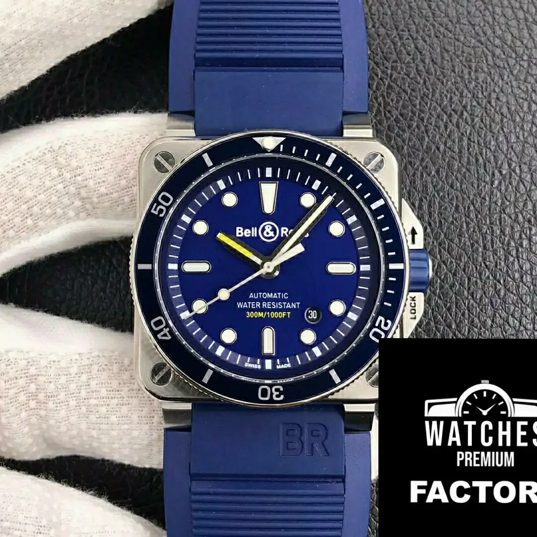 Bell & Ross BR0392-D-BU-ST / SRB Blue Strap