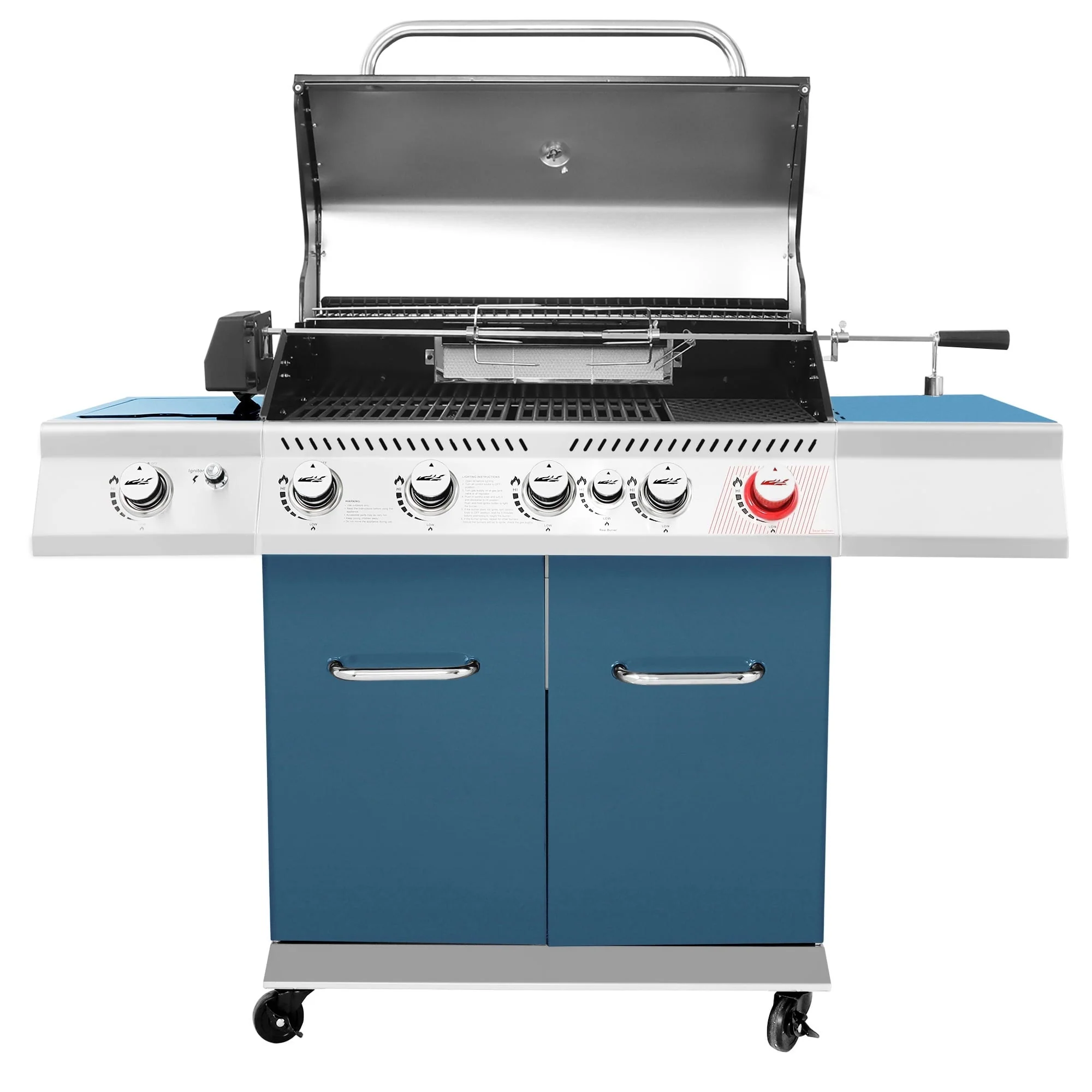 Royal Gourmet GA5403B 5 Burner BBQ Cabinet Style Gas Grill with Rotisserie Kit, Rear Burner, Rear Burner and Side Burner Image 6