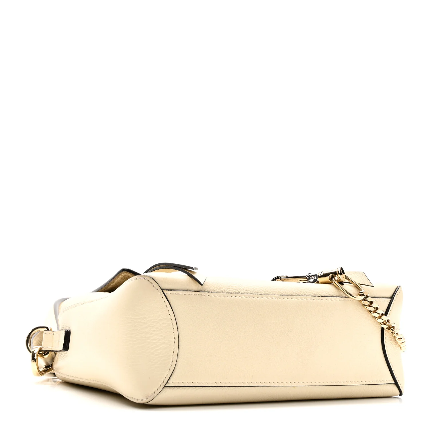 Calfskin Mini Faye Day Shoulder Bag Off White