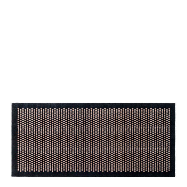 Dot gulvmatte 200x90 cm svart/sand