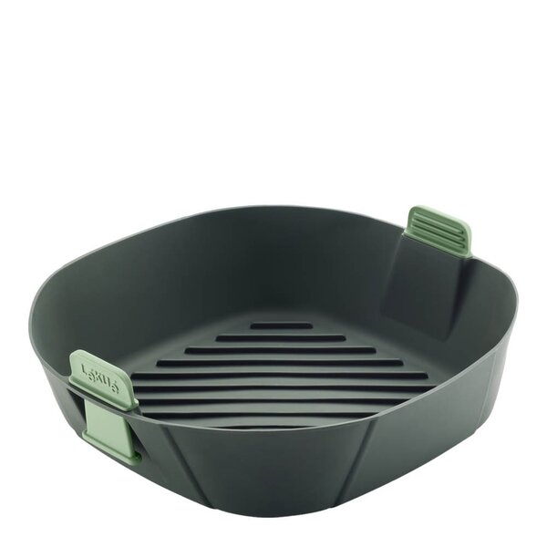 Silikonkurv XL til airfryer 25x25 cm grå